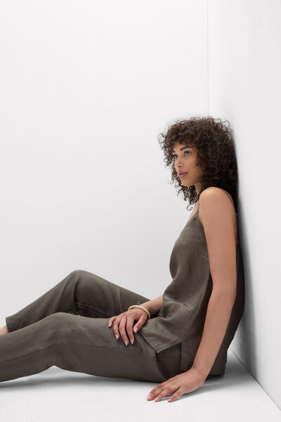 The Pure Linen リネンファブリック トップス