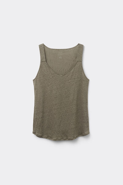 The Pure Linen リネン タンクトップ