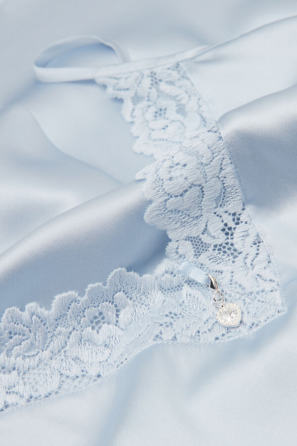 "Silky Flowers" シルク＆レース スリップ