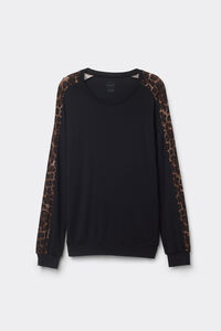 Luxurious Leopard モダール ロングスリーブ ニット