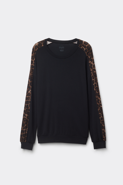 Luxurious Leopard モダール ロングスリーブ ニット