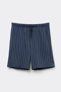 ストライププリント コットン ショートパンツ