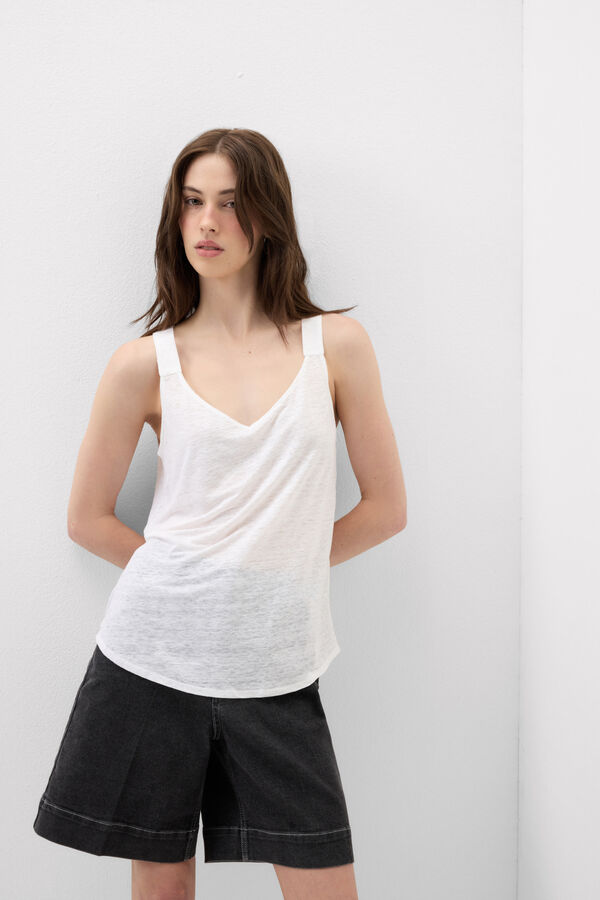 The Pure Linen リネン タンクトップ