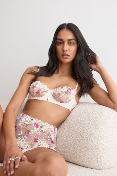 "Pretty Flowers" プリント Denise バルコネットブラ