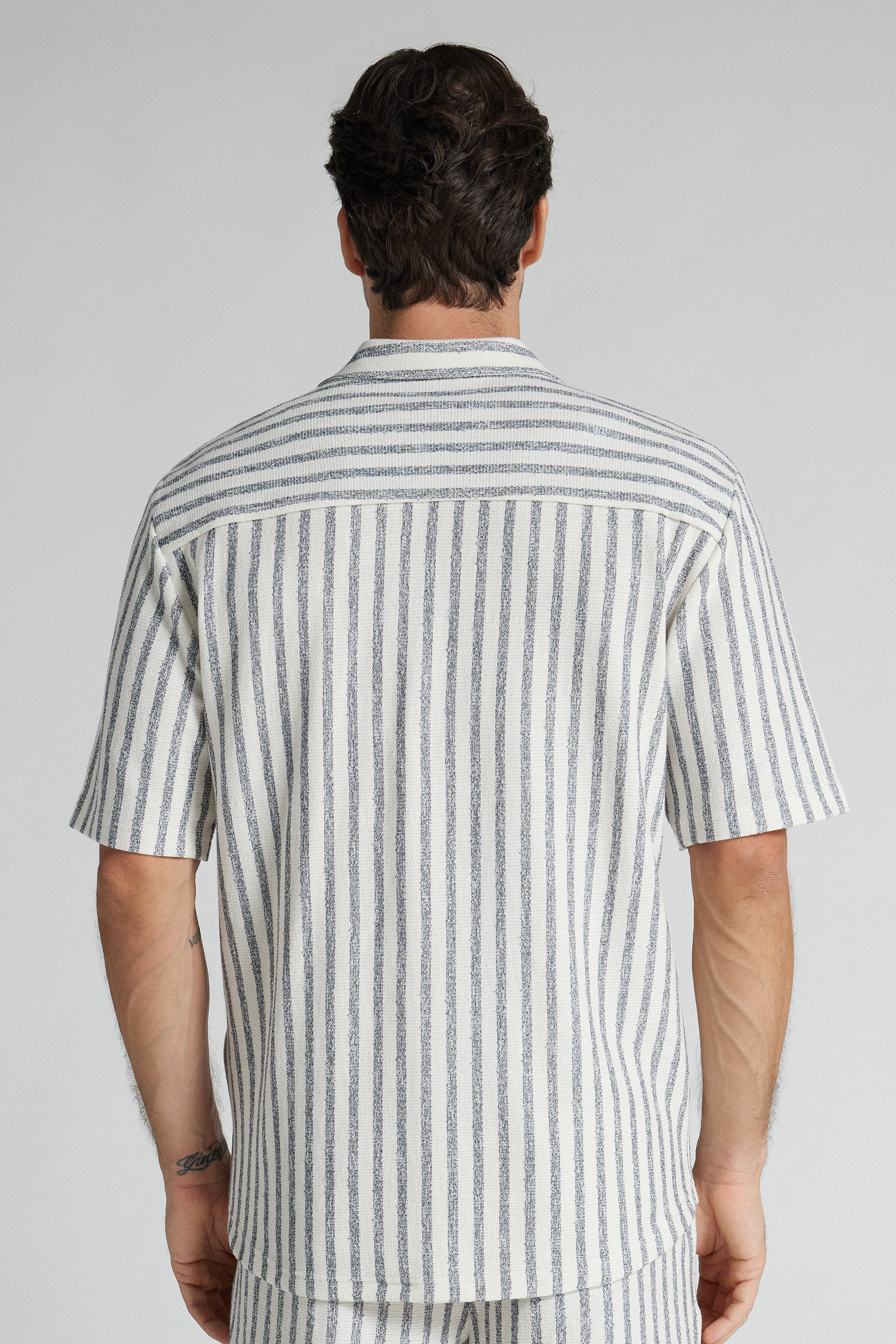 Camicia Manica Corta Bowling a Righe