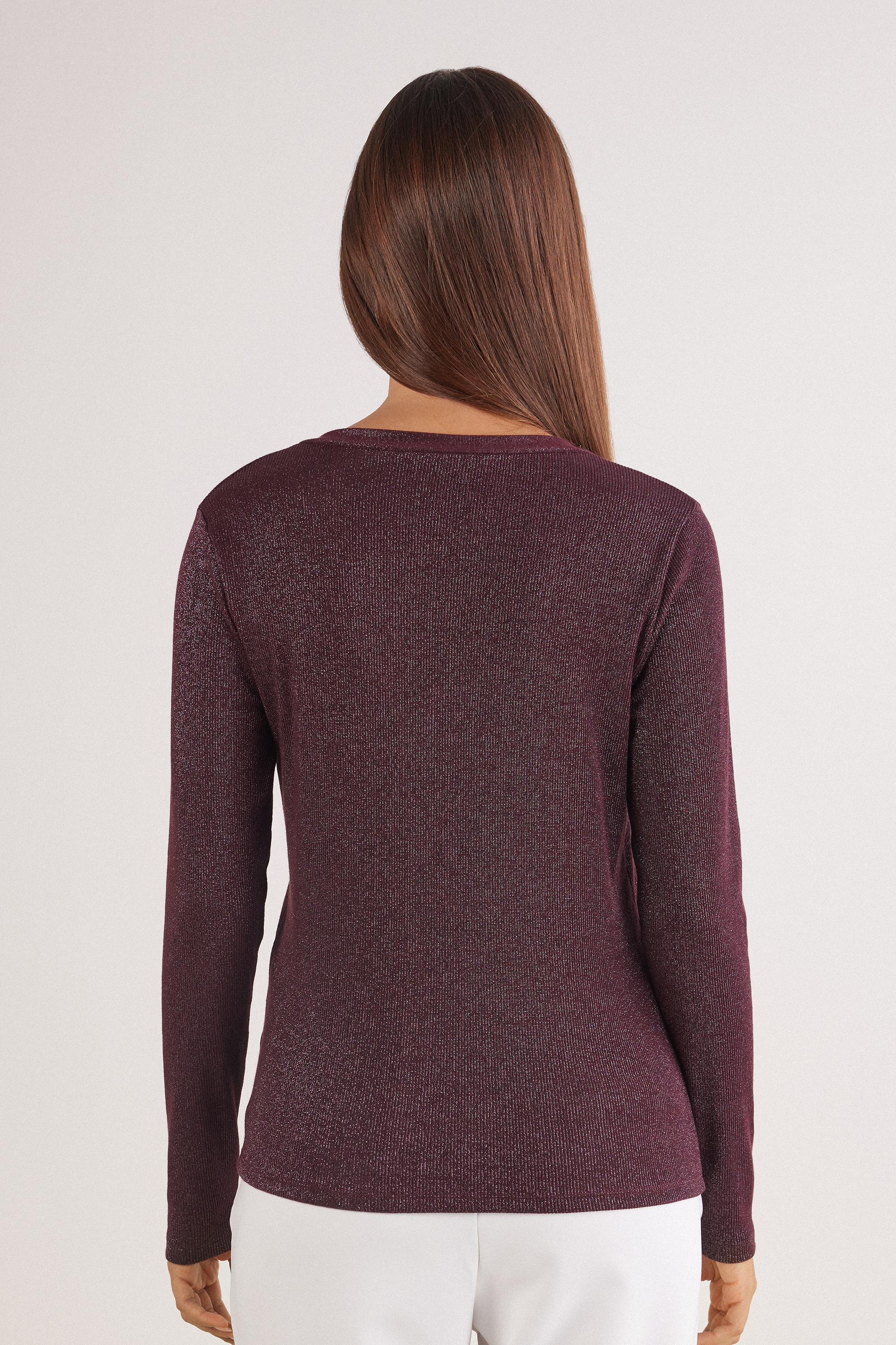 Cardigan a Costine in Cotone Lam&egrave;
