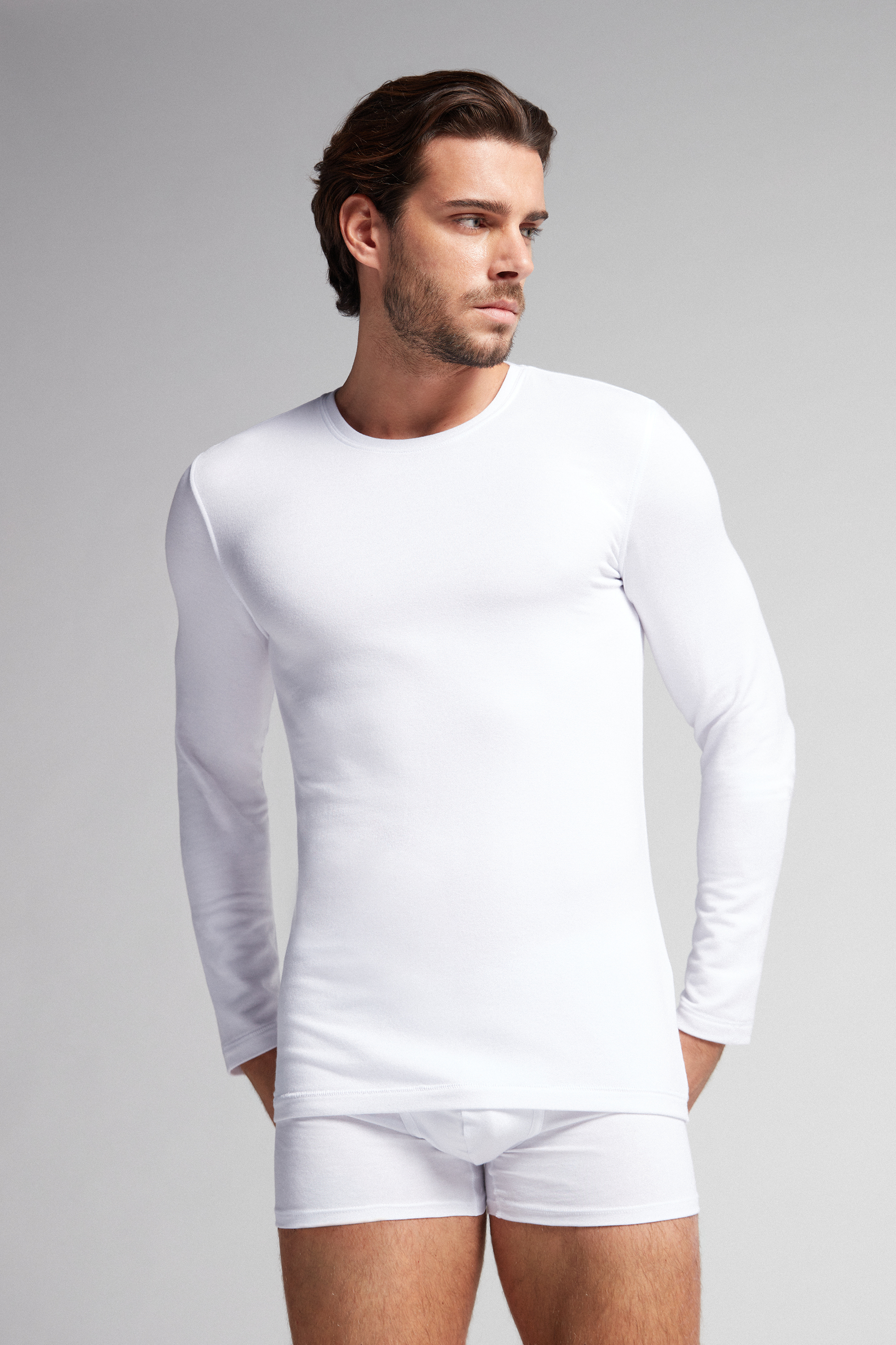 Maglia a Manica Lunga in Modal Cashmere