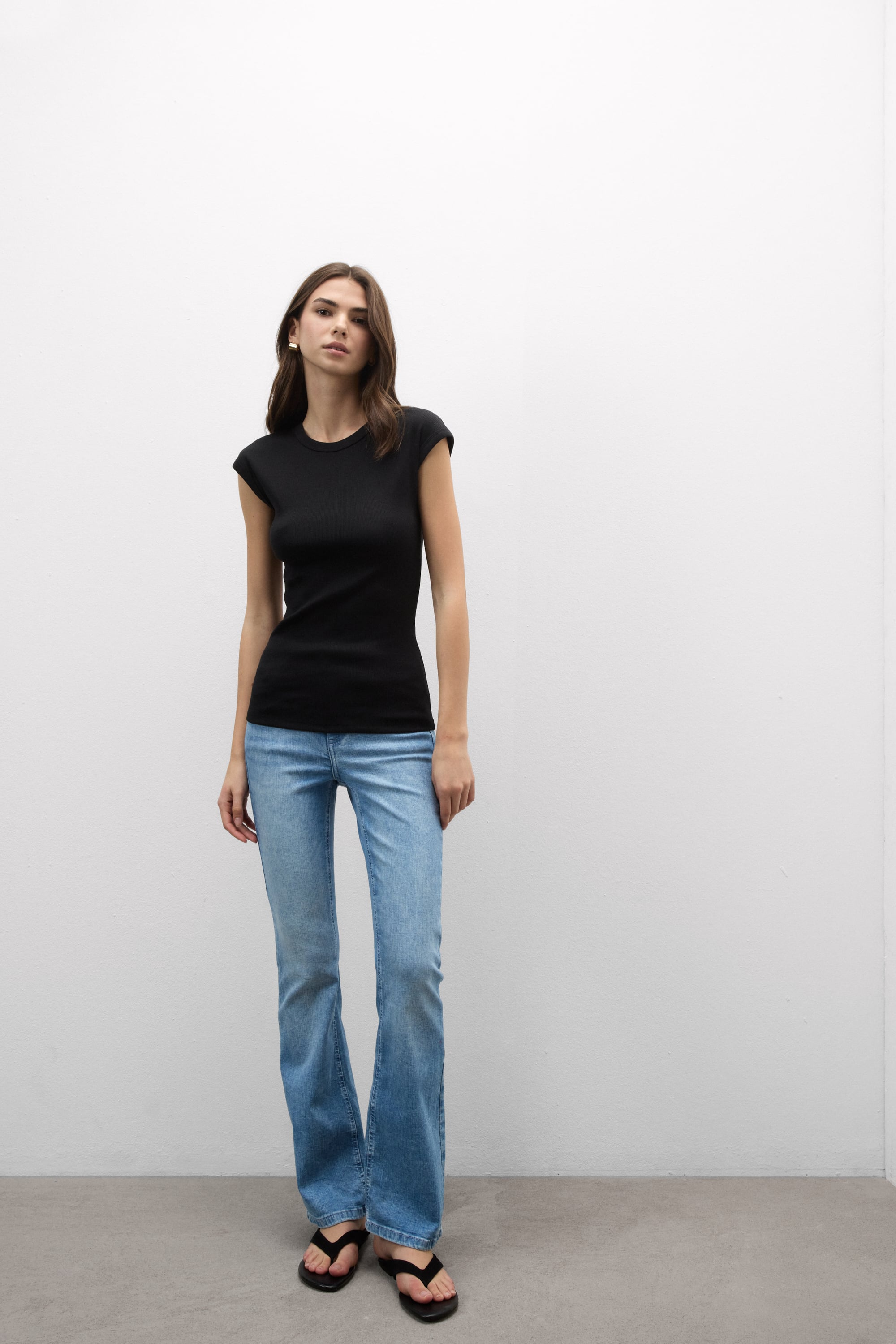 Maglia Manica Corta in Cotone Superior a Costine