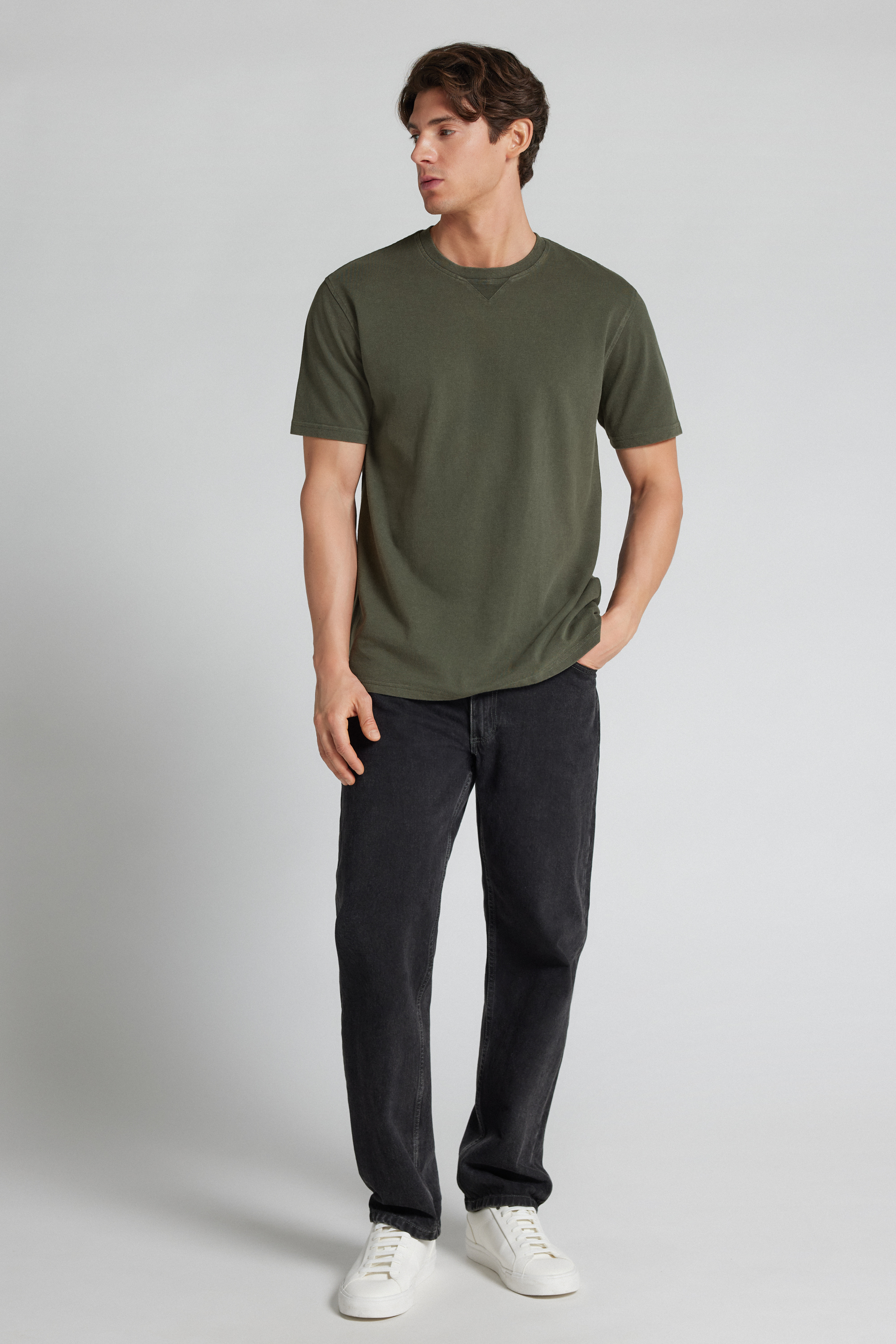 T-Shirt in Piquet Washed Collection