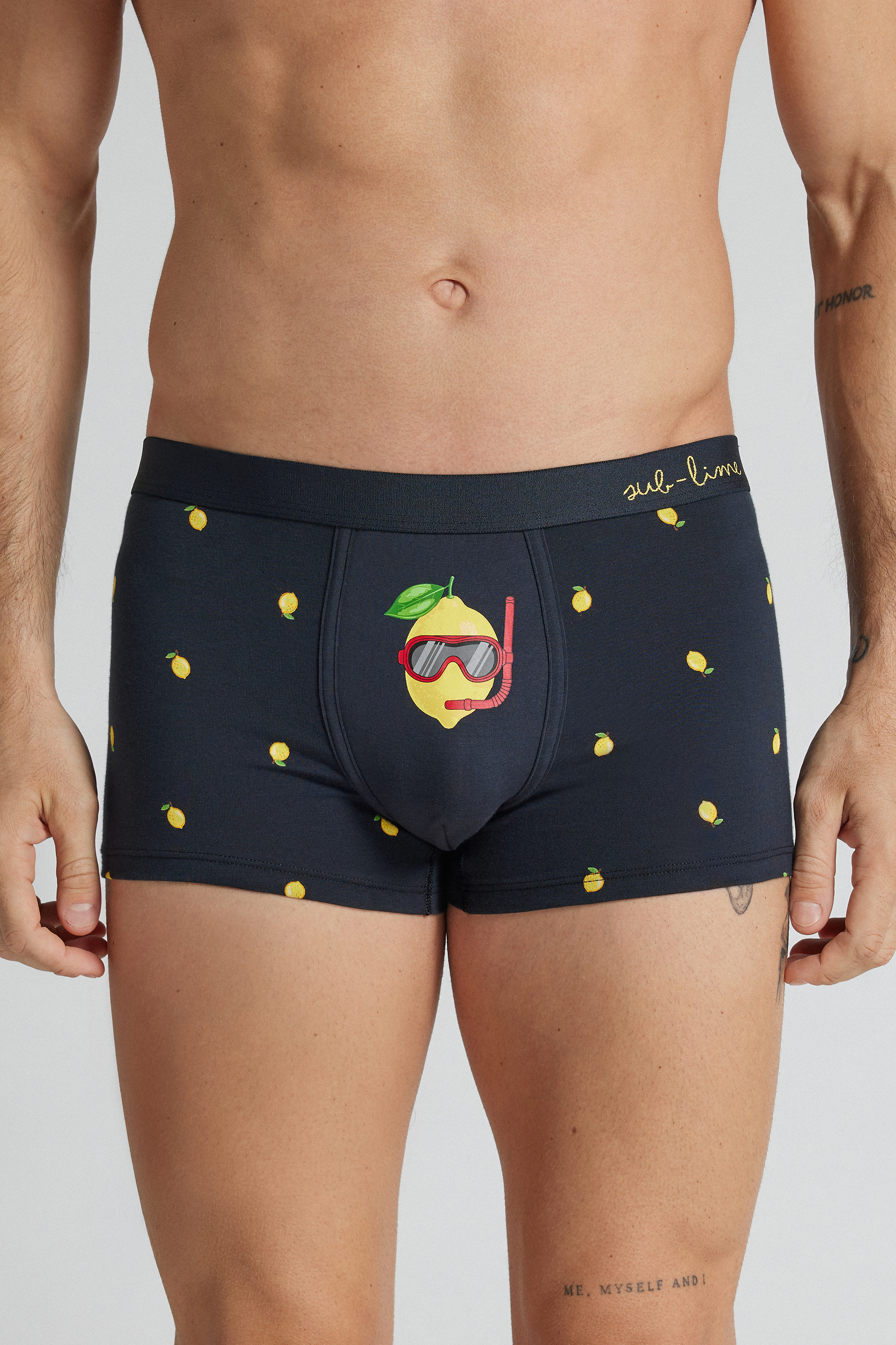 Boxer Cotone Superior Stampa Sub-Lime