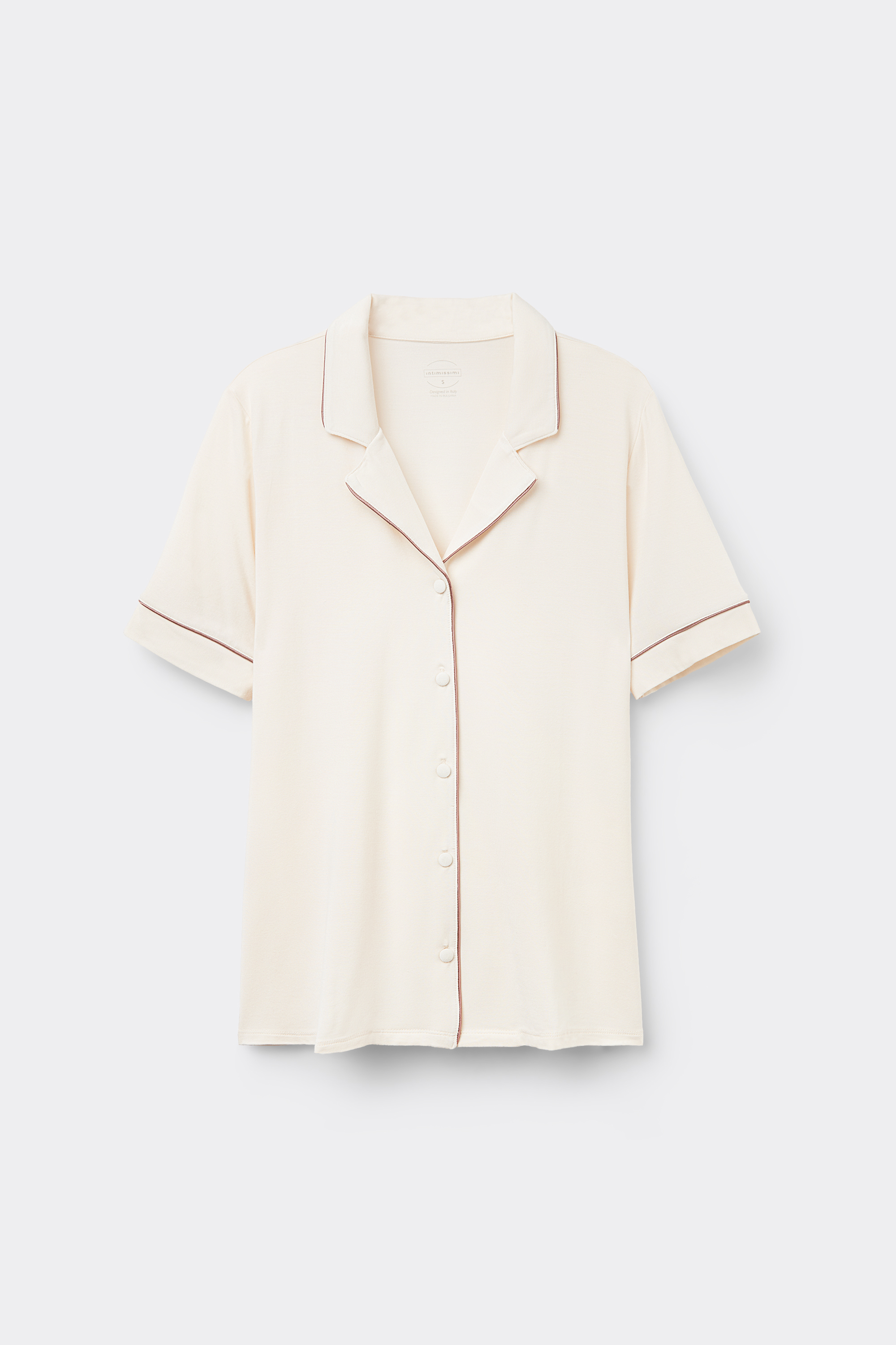 Maglia Manica Corta Aperta Davanti in Modal
