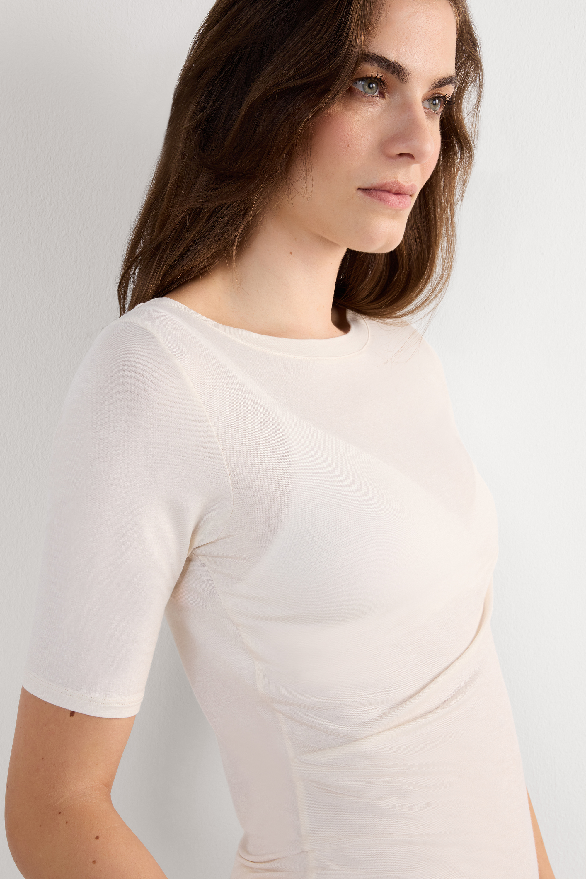 Maglia Scollo Barchetta in Fresh bamboo