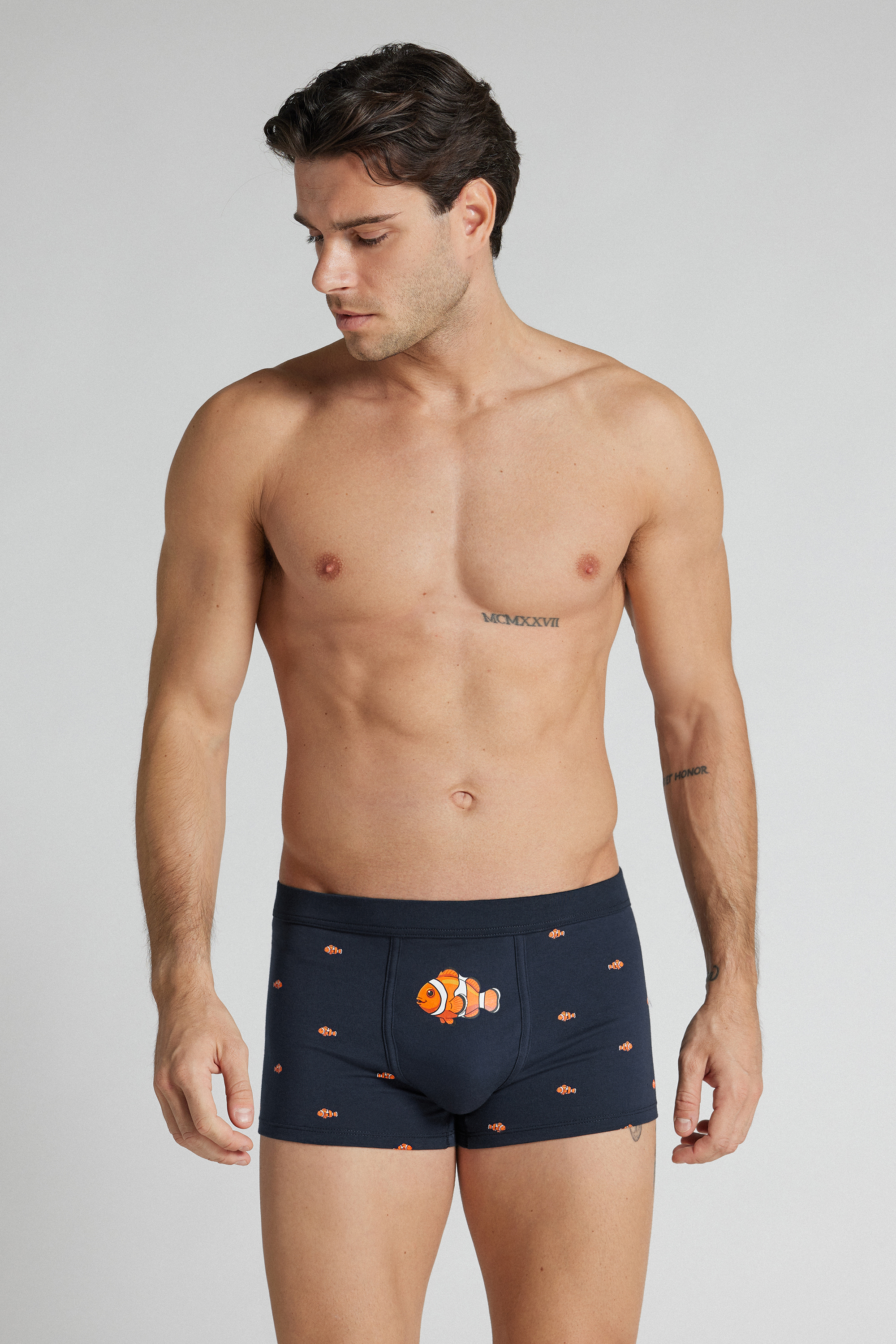 Boxer Cotone Superior Stampa Pesce Pagliaccio