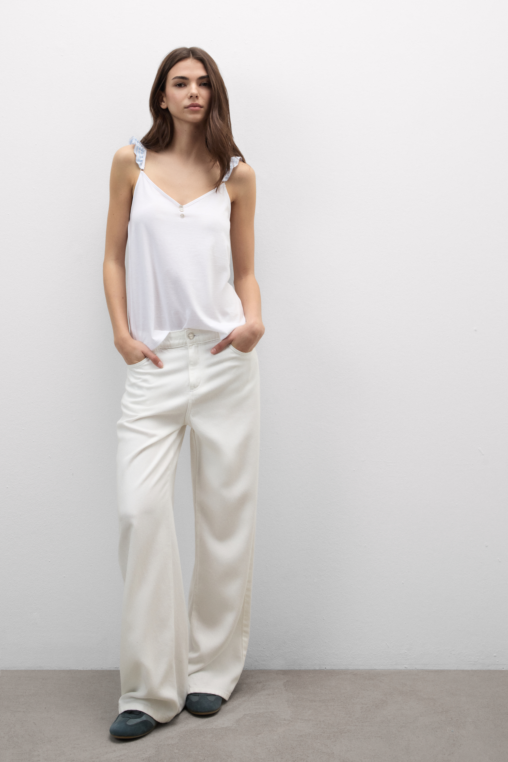 Top in Cotone Ultrafresh Romantic Stripes