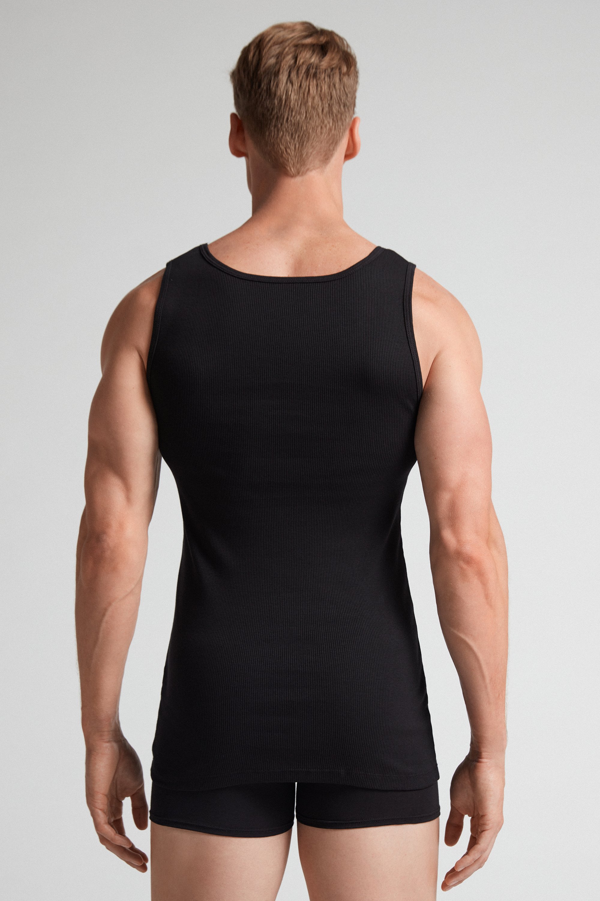 Canotta a Costine in 100% Cotone Superior