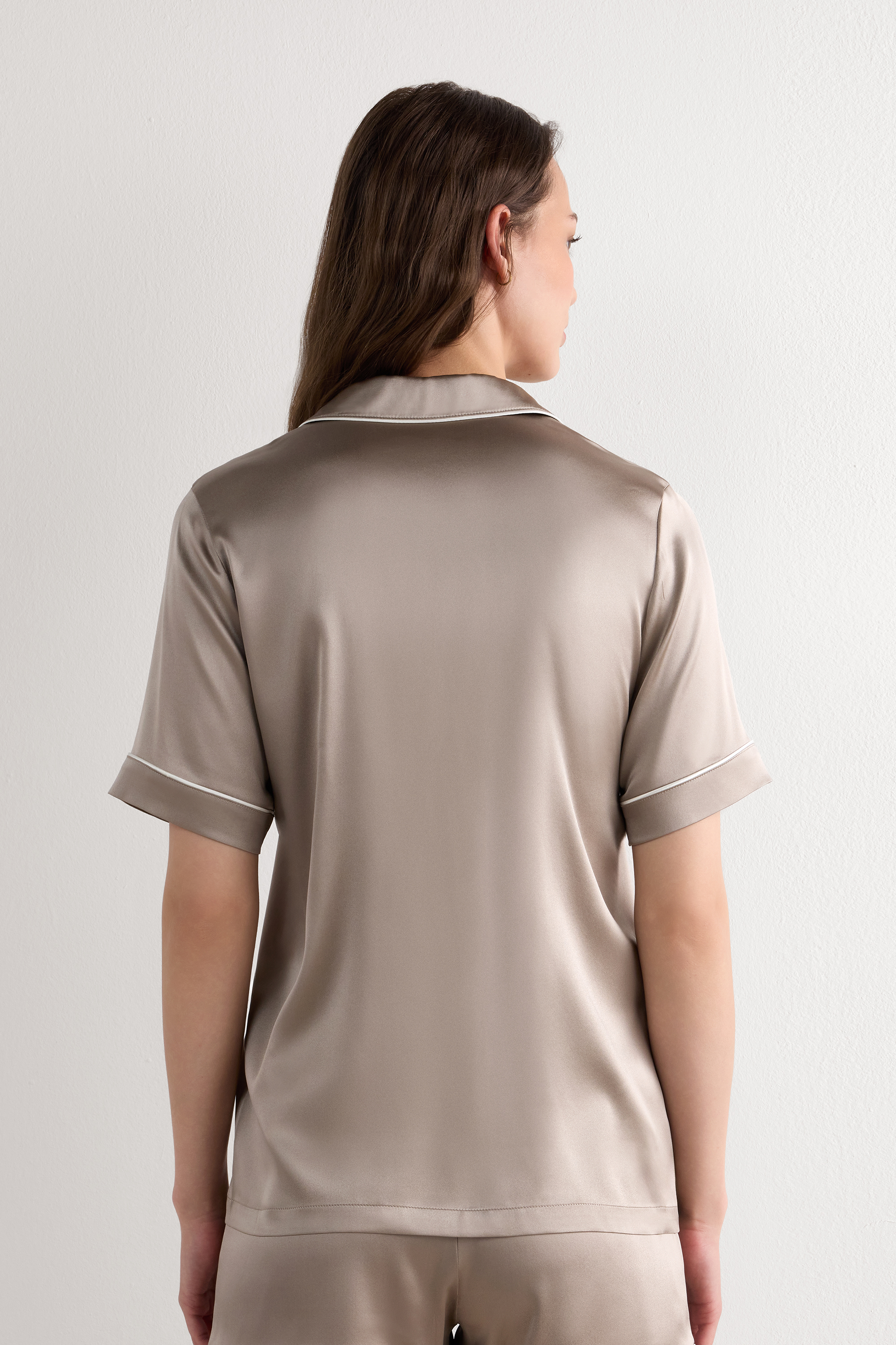 Camicia Maniche Corte in Seta Taglio Uomo