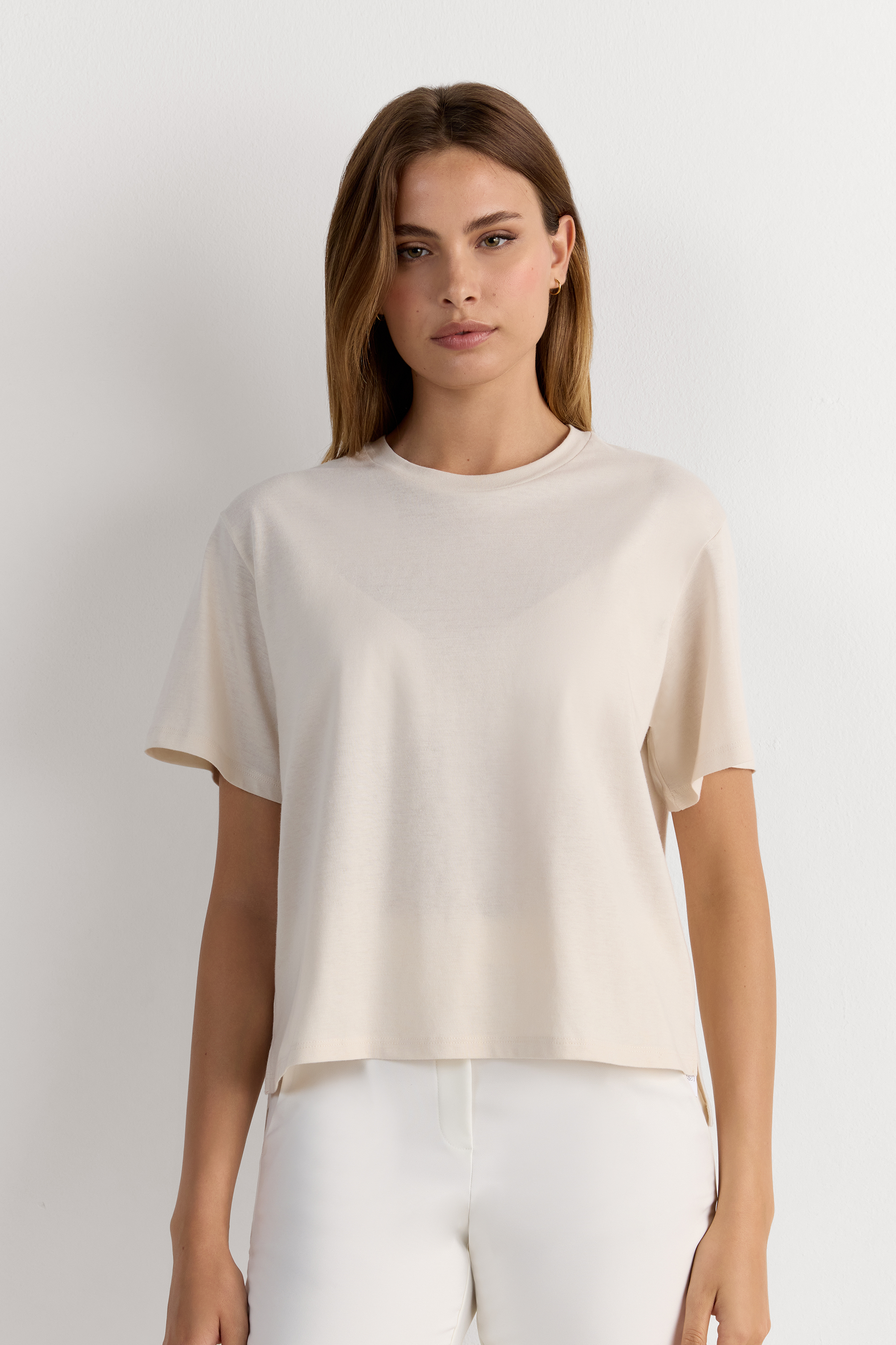 Maglia Manica Corta Boxy Fit in Cotone