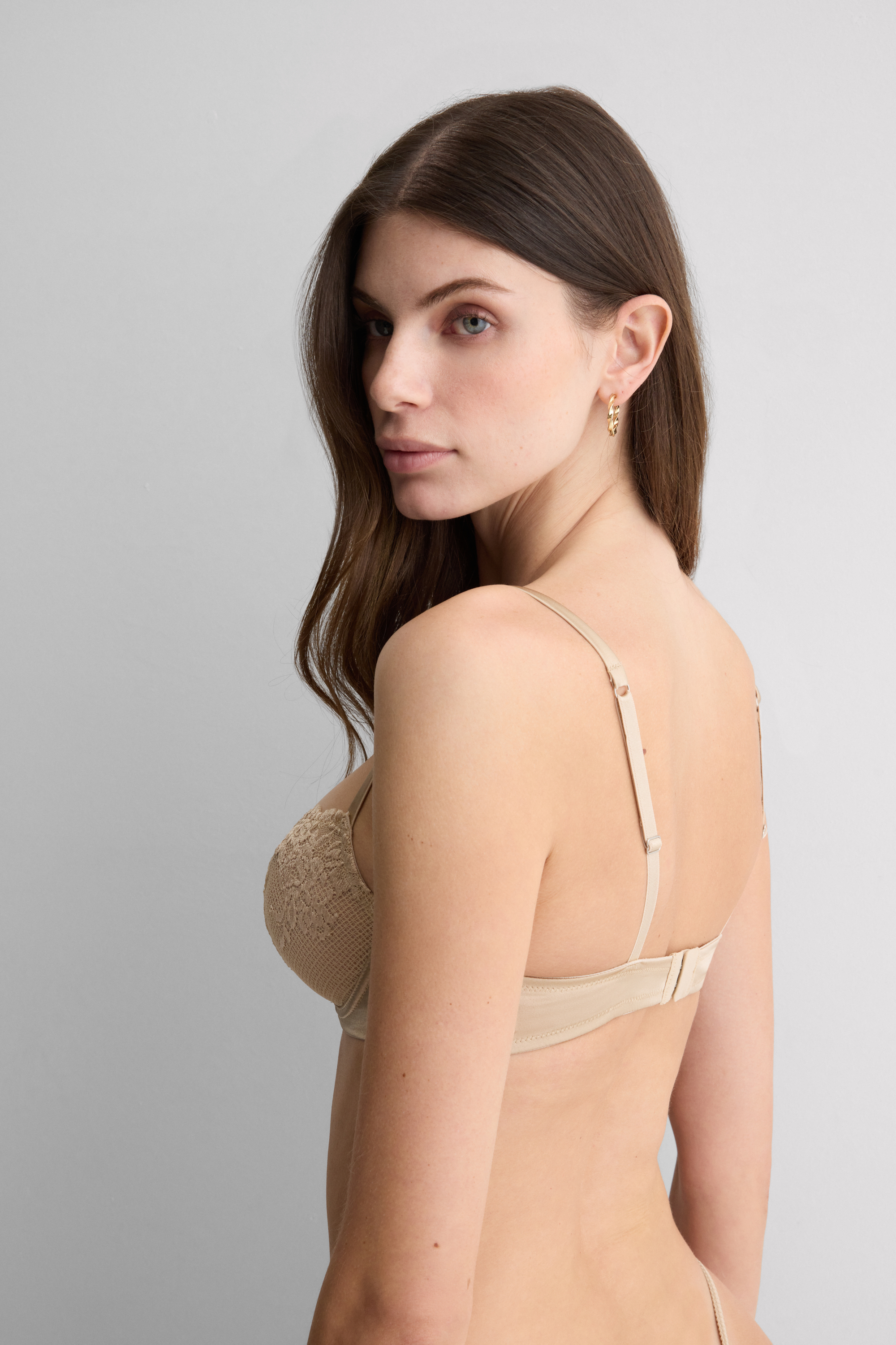 Reggiseno Balconcino Denise in Seta e Pizzo Silky Flowers