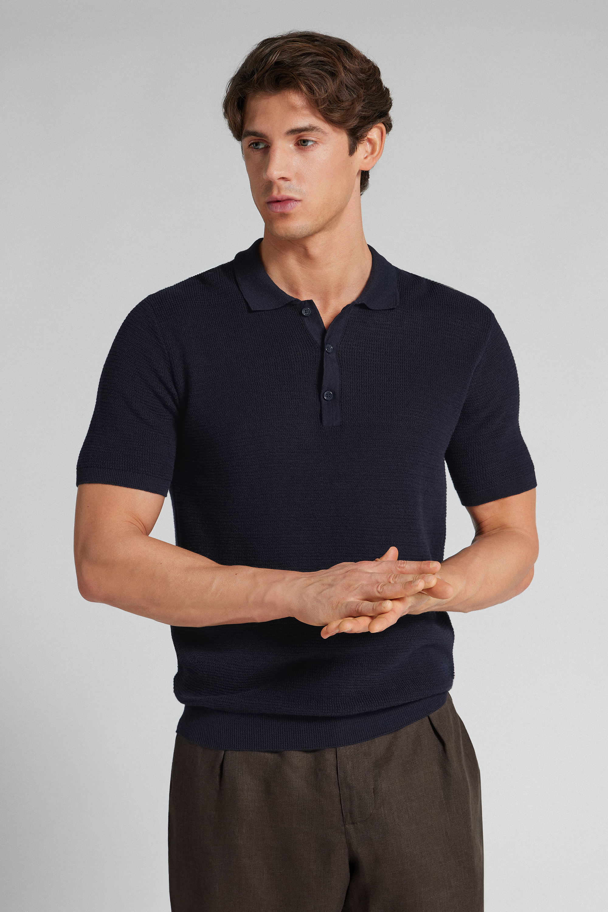 Polo Traforata Uomo in 100% Cotone