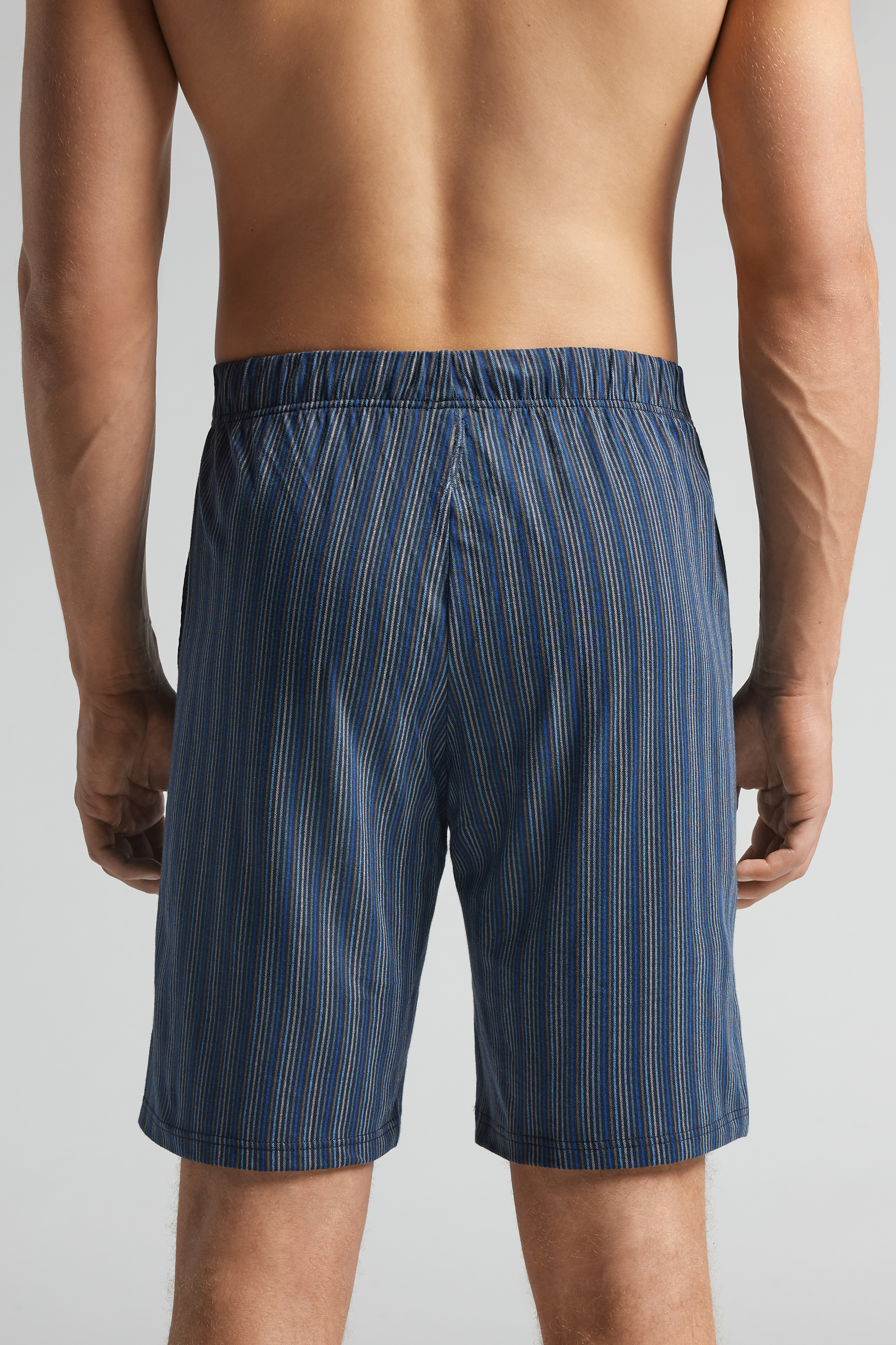 Pantalone Corto in Cotone Stampa Righe
