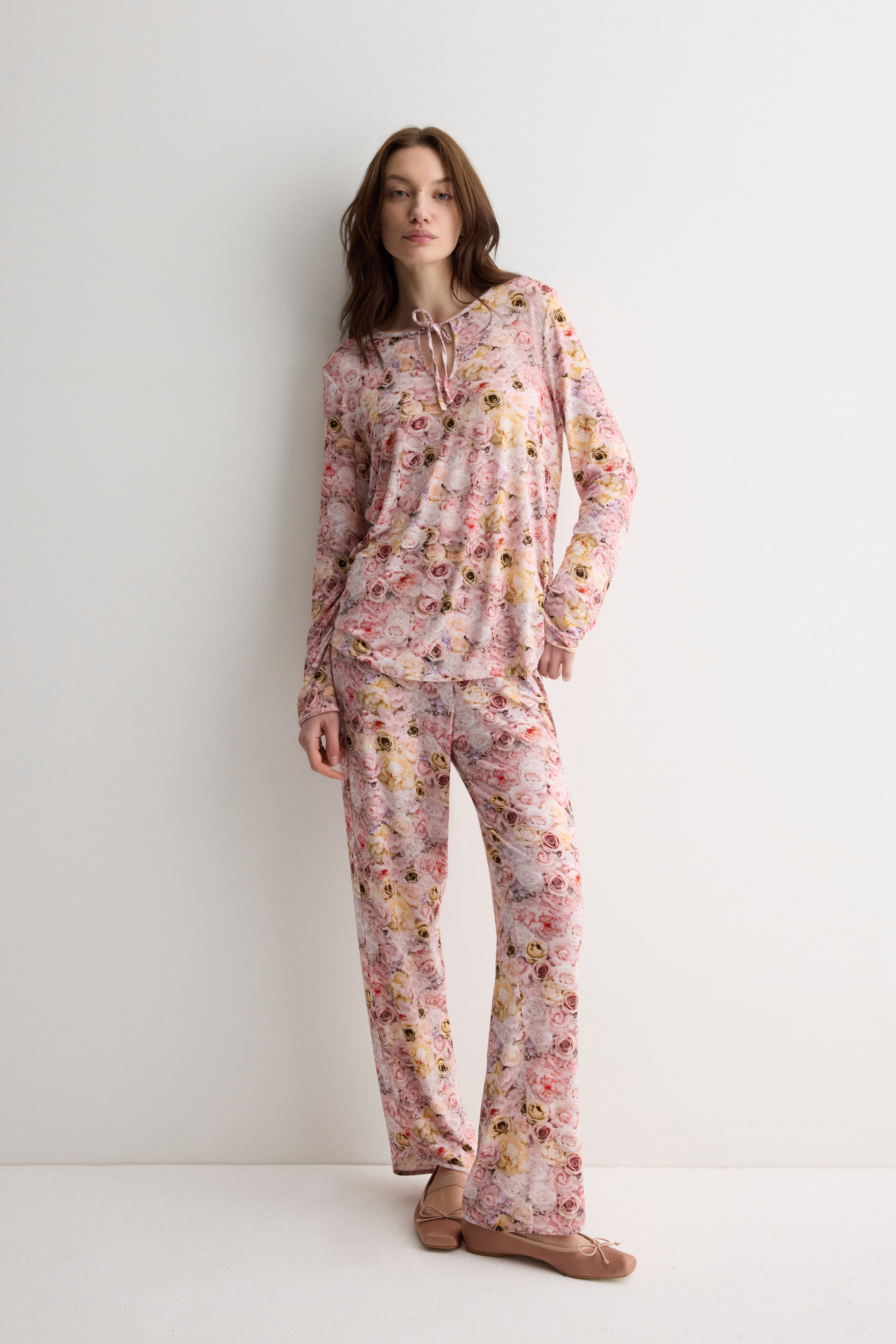 Pigiama Lungo in Fresh Bamboo Stampa I Bloom
