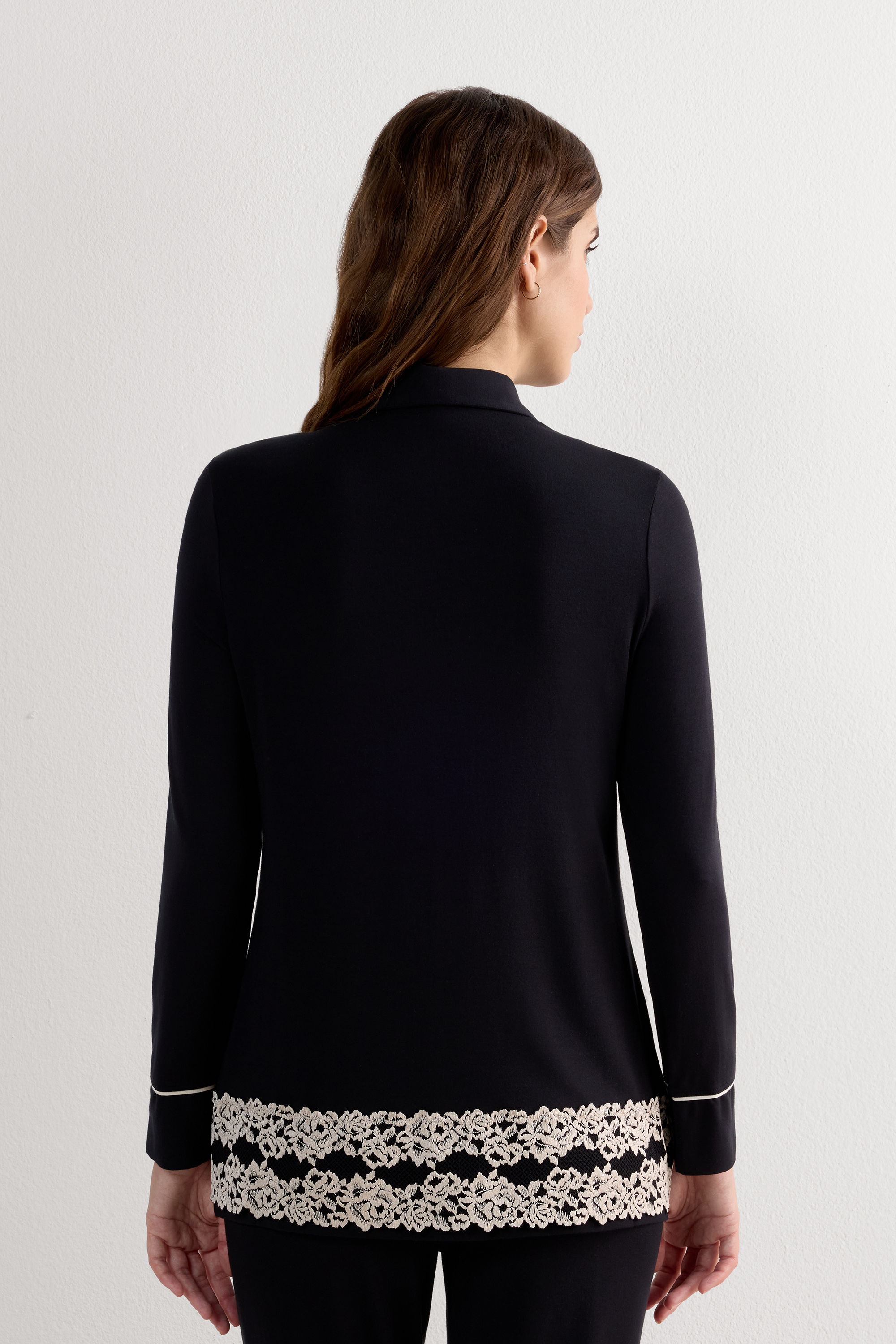 Maglia Aperta Davanti in Modal Pretty Flowers