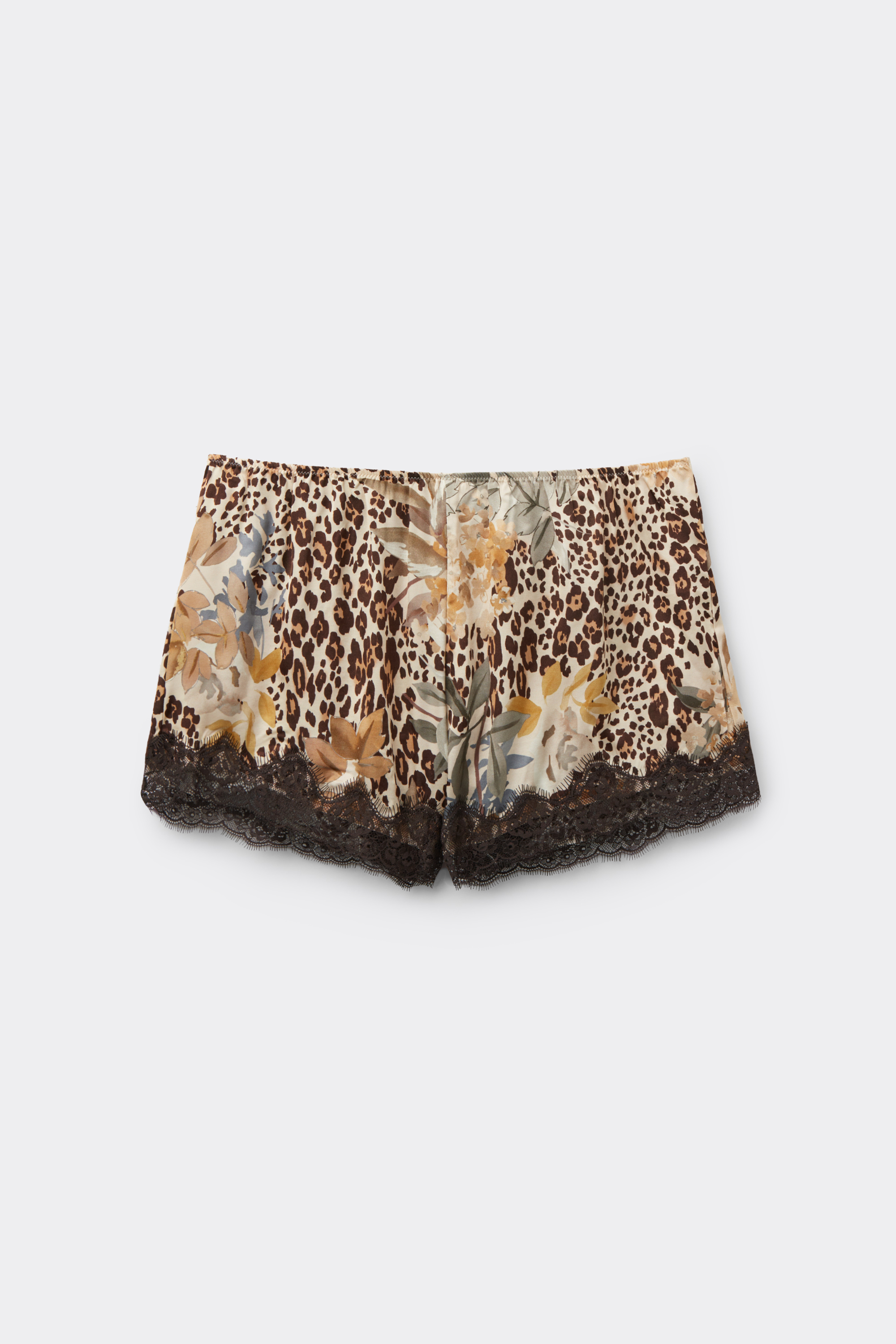 Pantaloncini in Raso di Viscosa Animalier Simply Iconic