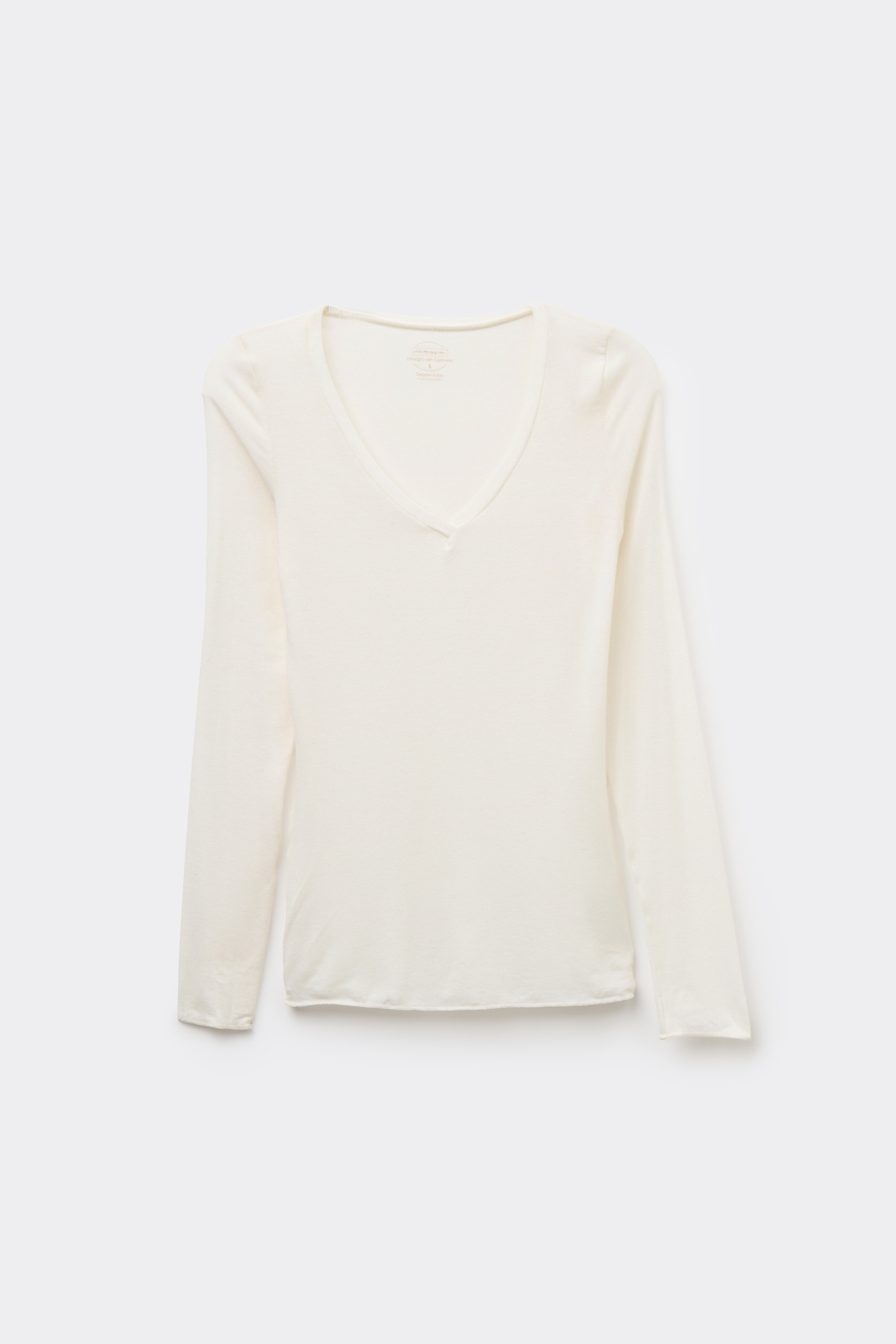 Maglia Scollo a V in Modal Ultralight con Cashmere