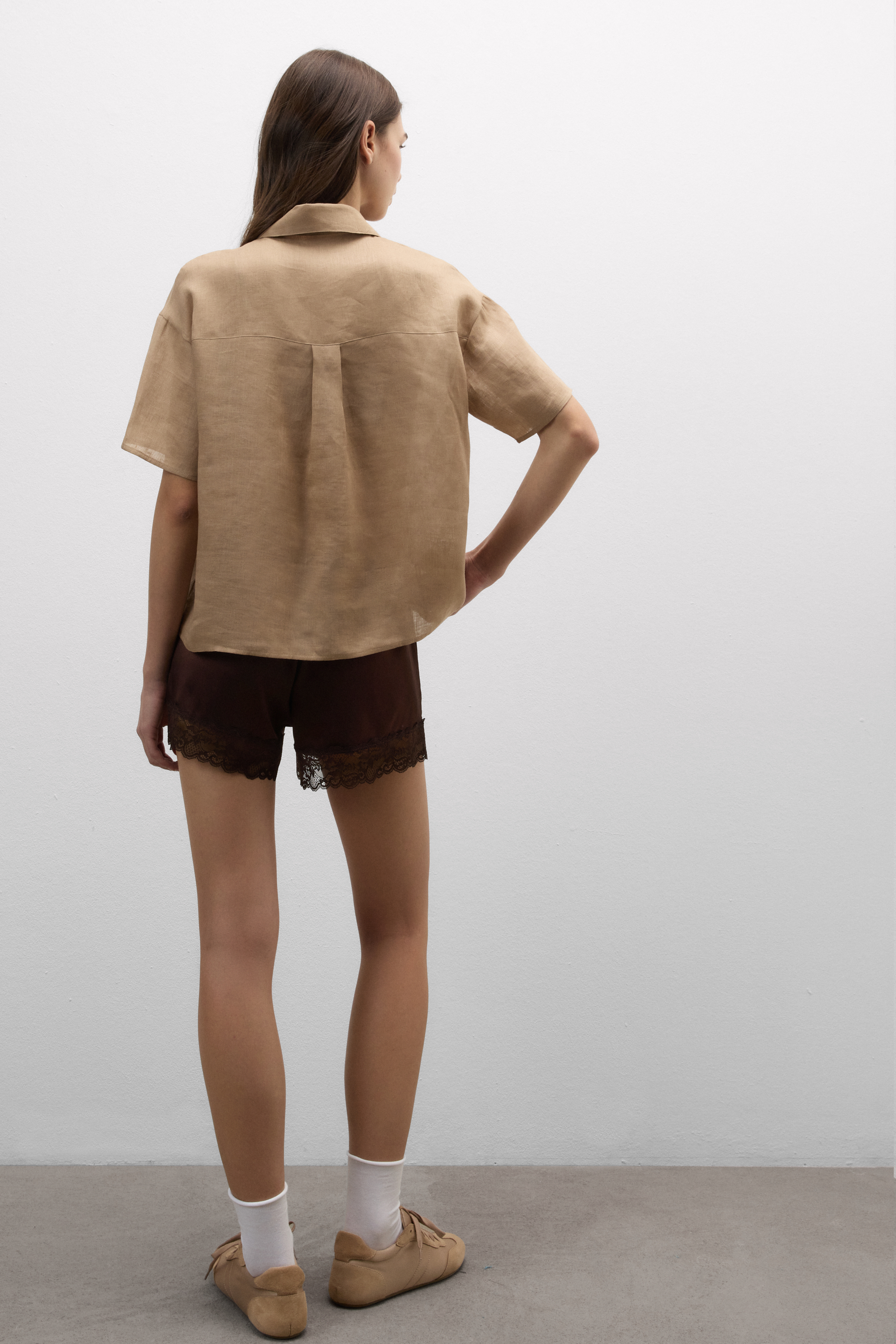 Camicia Manica Corta in Tela di Lino The Pure Linen