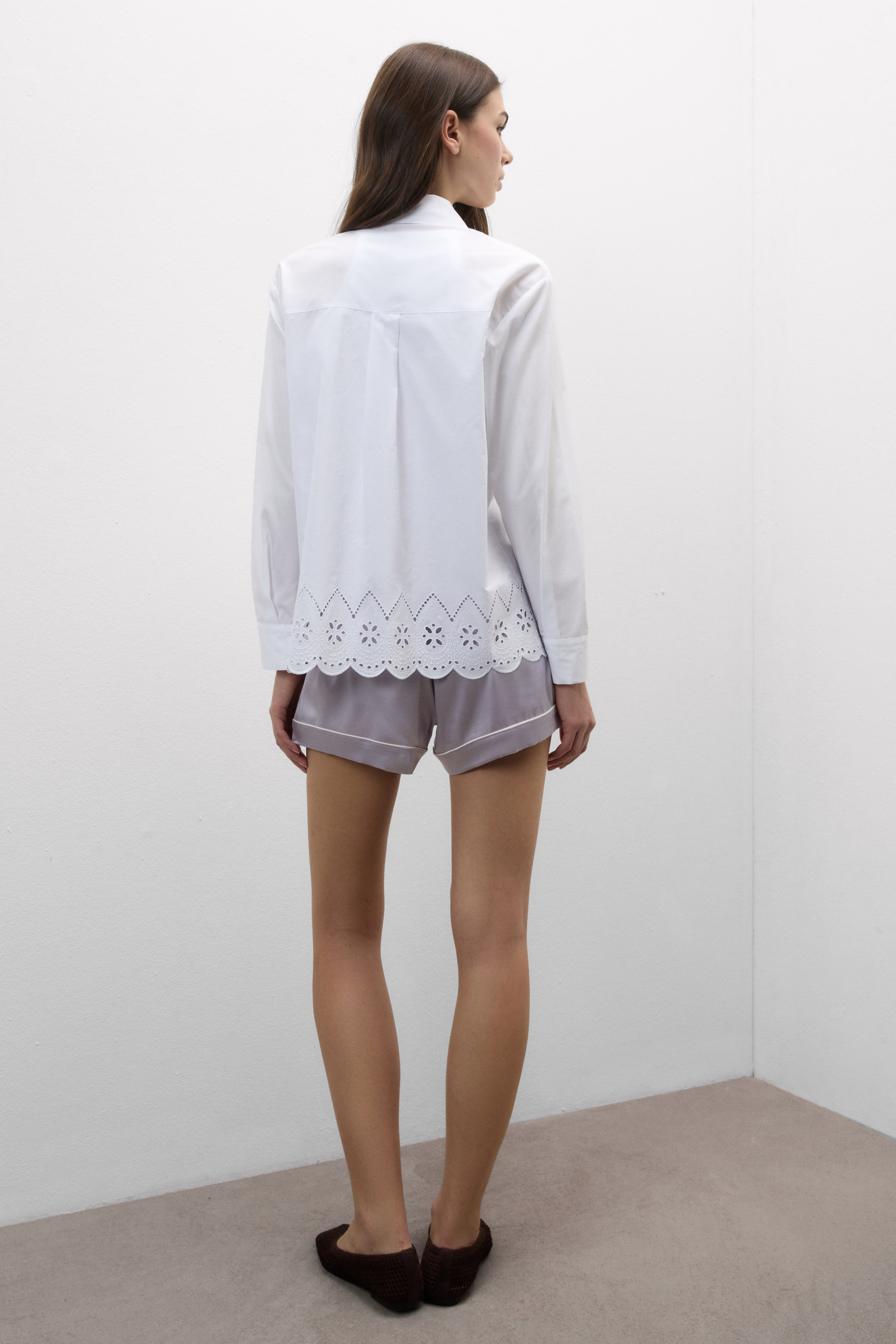 Camicia in Tela di Cotone Sangallo Made with Love