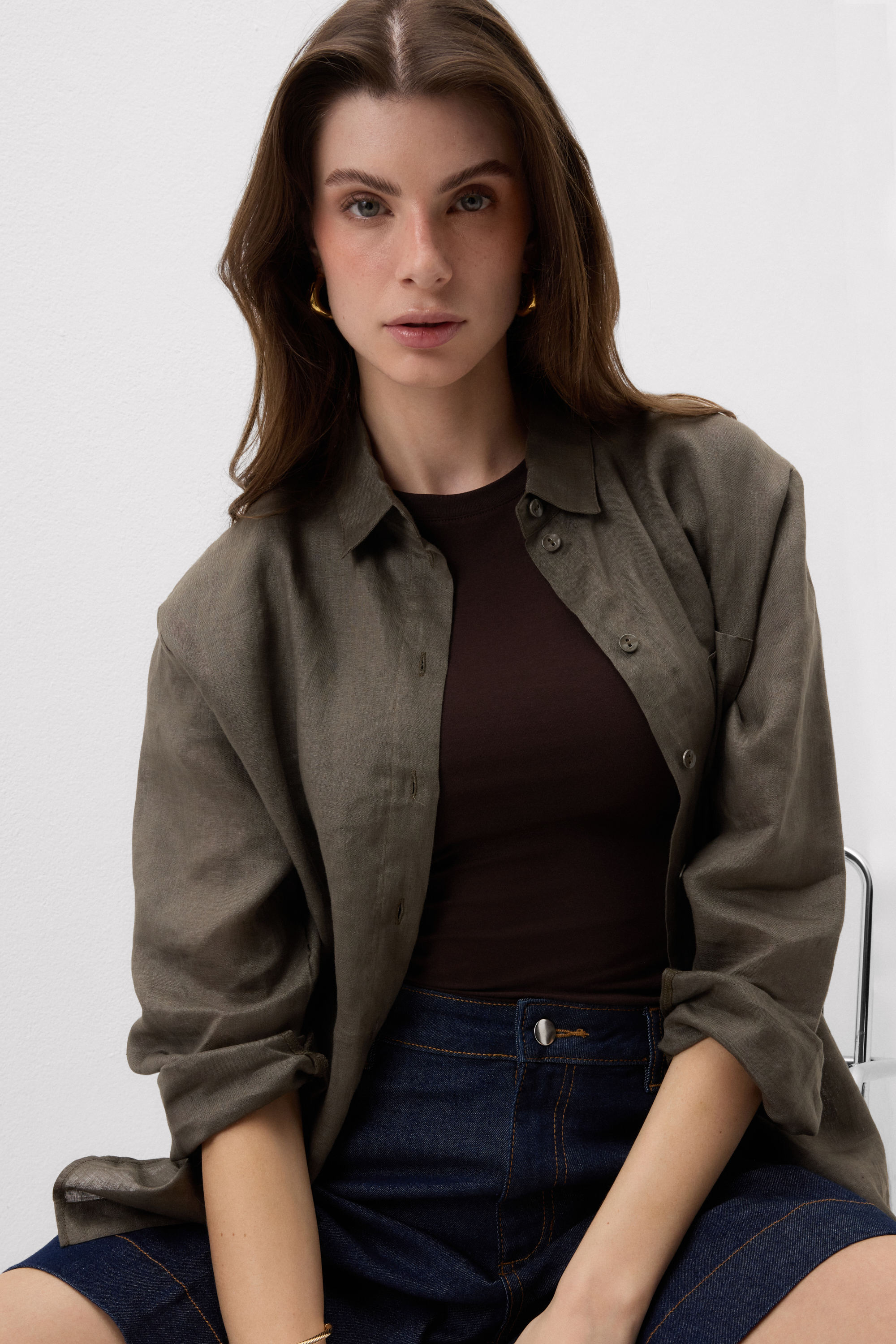 Camicia in Tela di Lino The Pure Linen