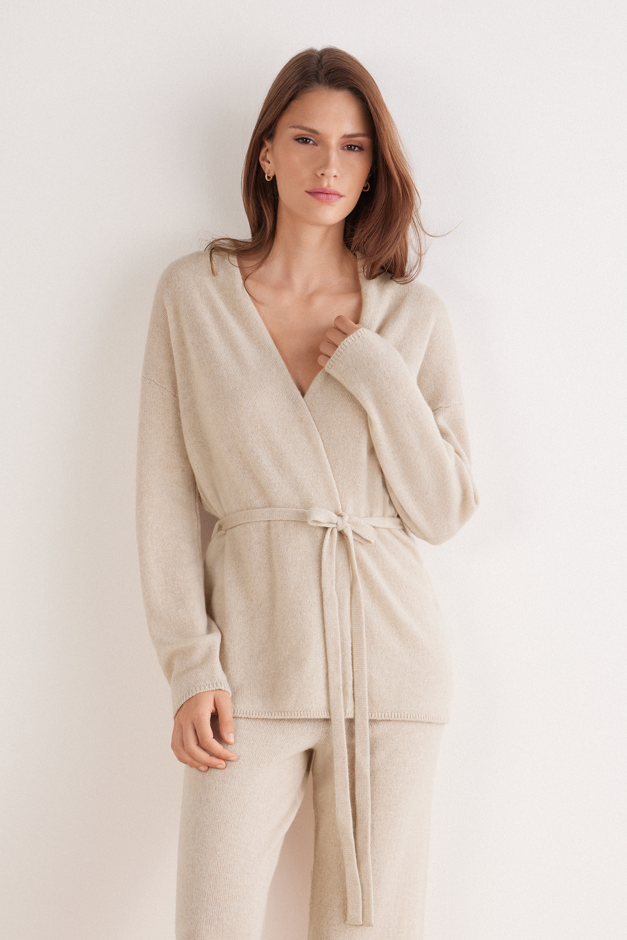 Cardigan con Cintura 100% Cashmere