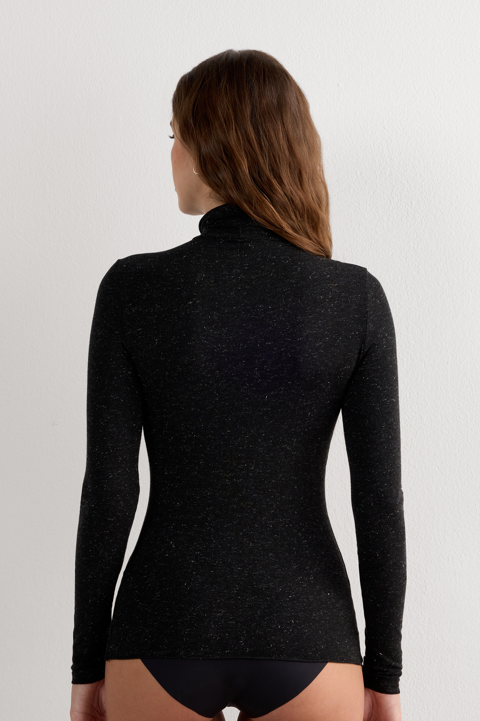 Maglia Collo Alto in Modal Light con Cashmere Lam&egrave;