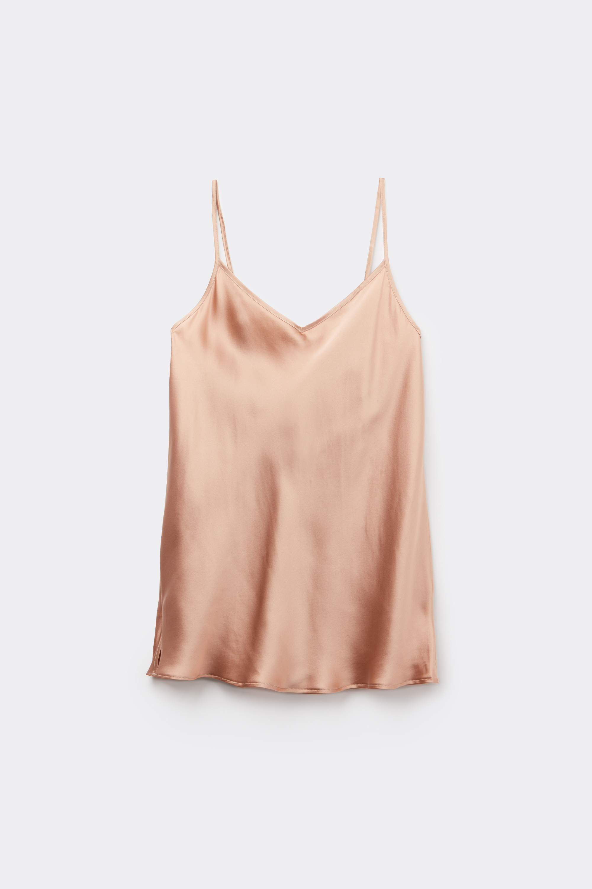 Top in Raso di Seta con Scollo a V
