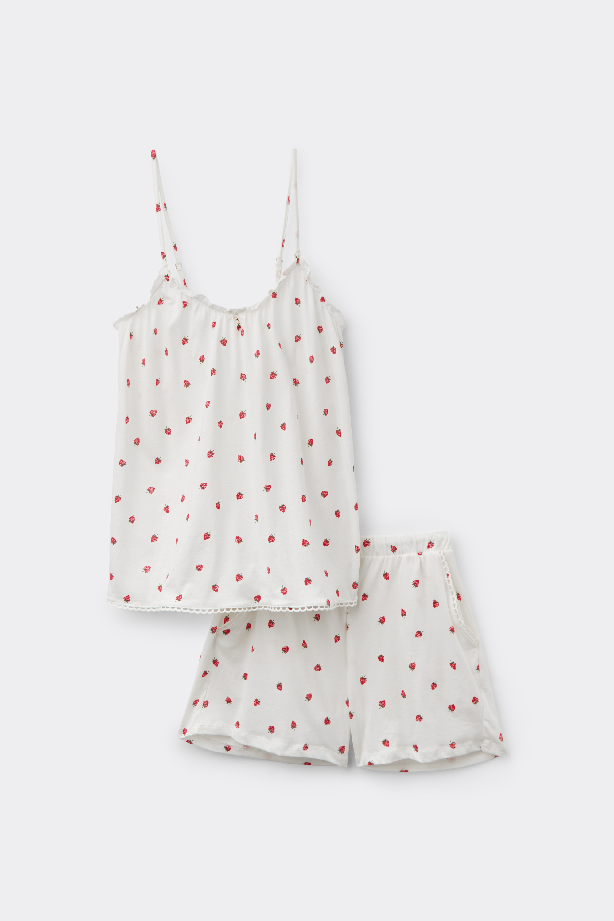 Pigiama Corto Spallina in Cotone Ultrafresh Sweet as a Berry