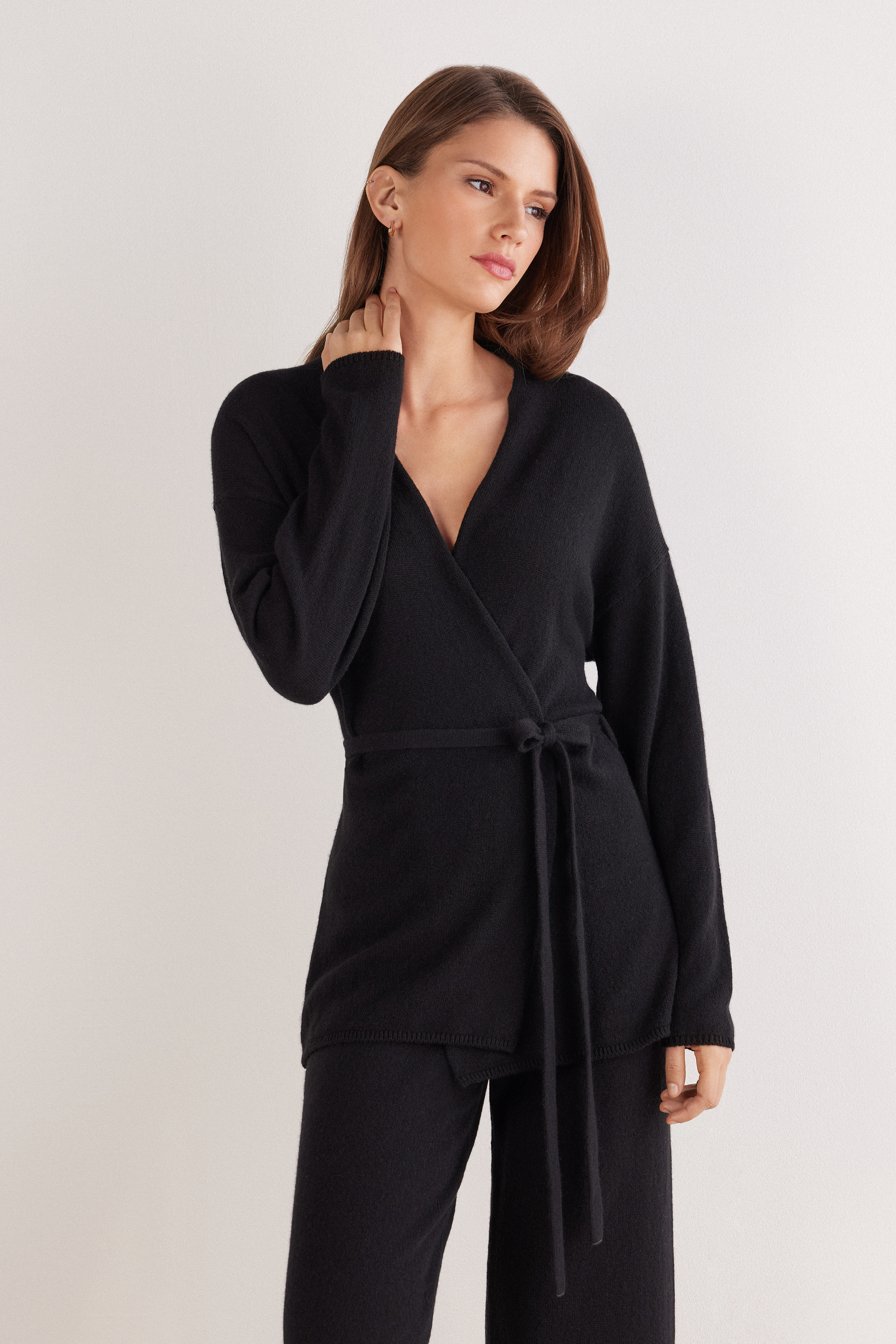 Cardigan con Cintura 100% Cashmere