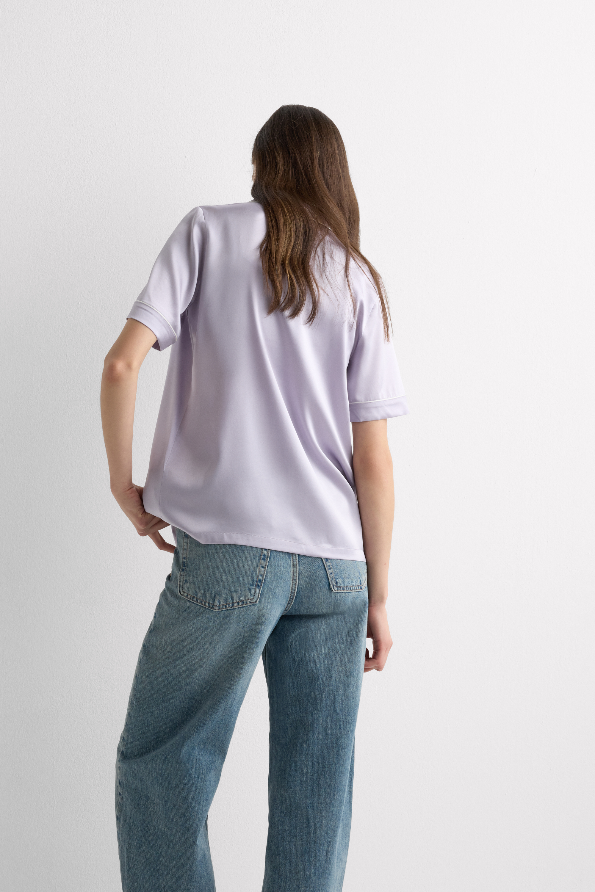 Camicia Maniche Corte in Seta Taglio Uomo