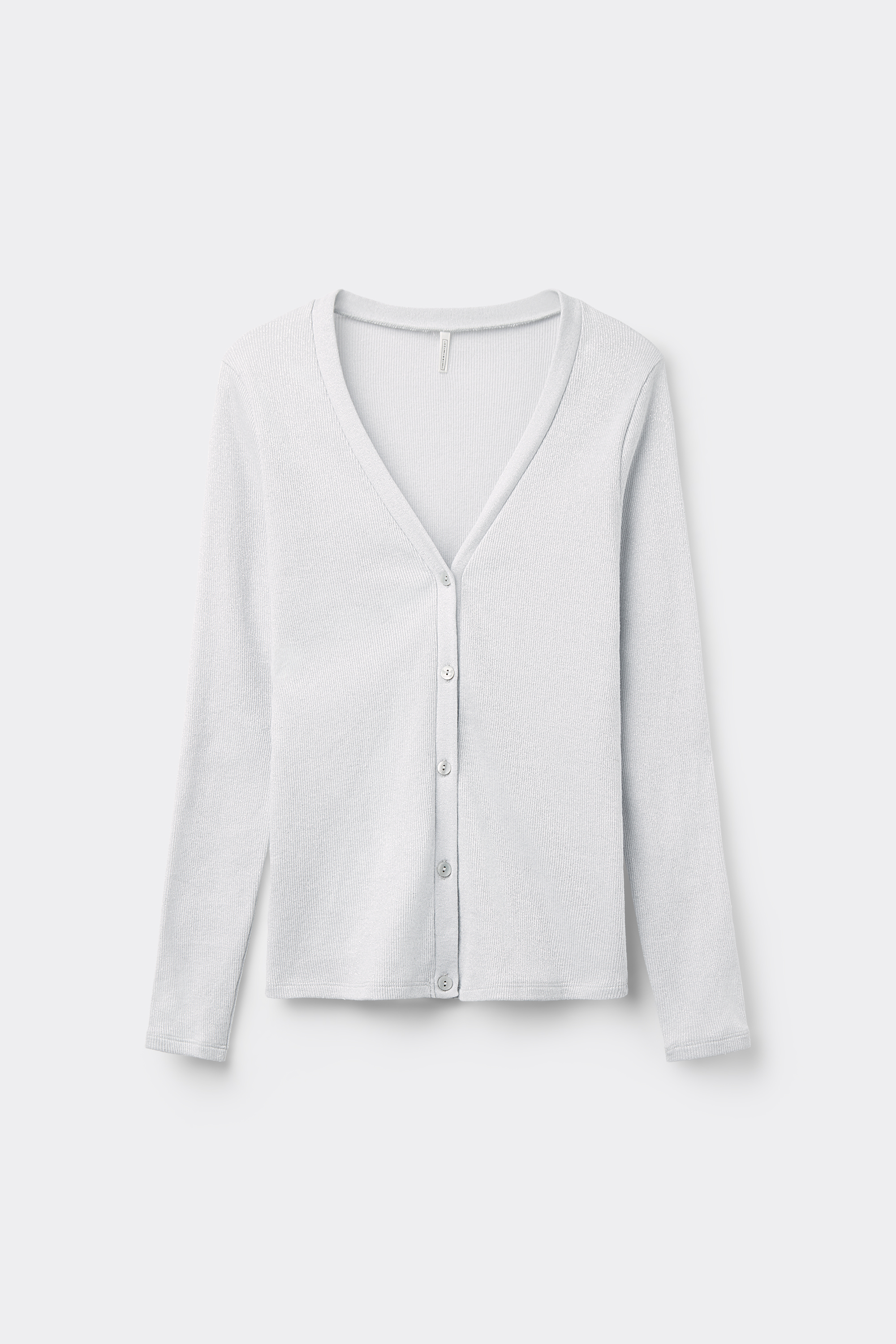 Cardigan a Costine in Cotone Lam&egrave;