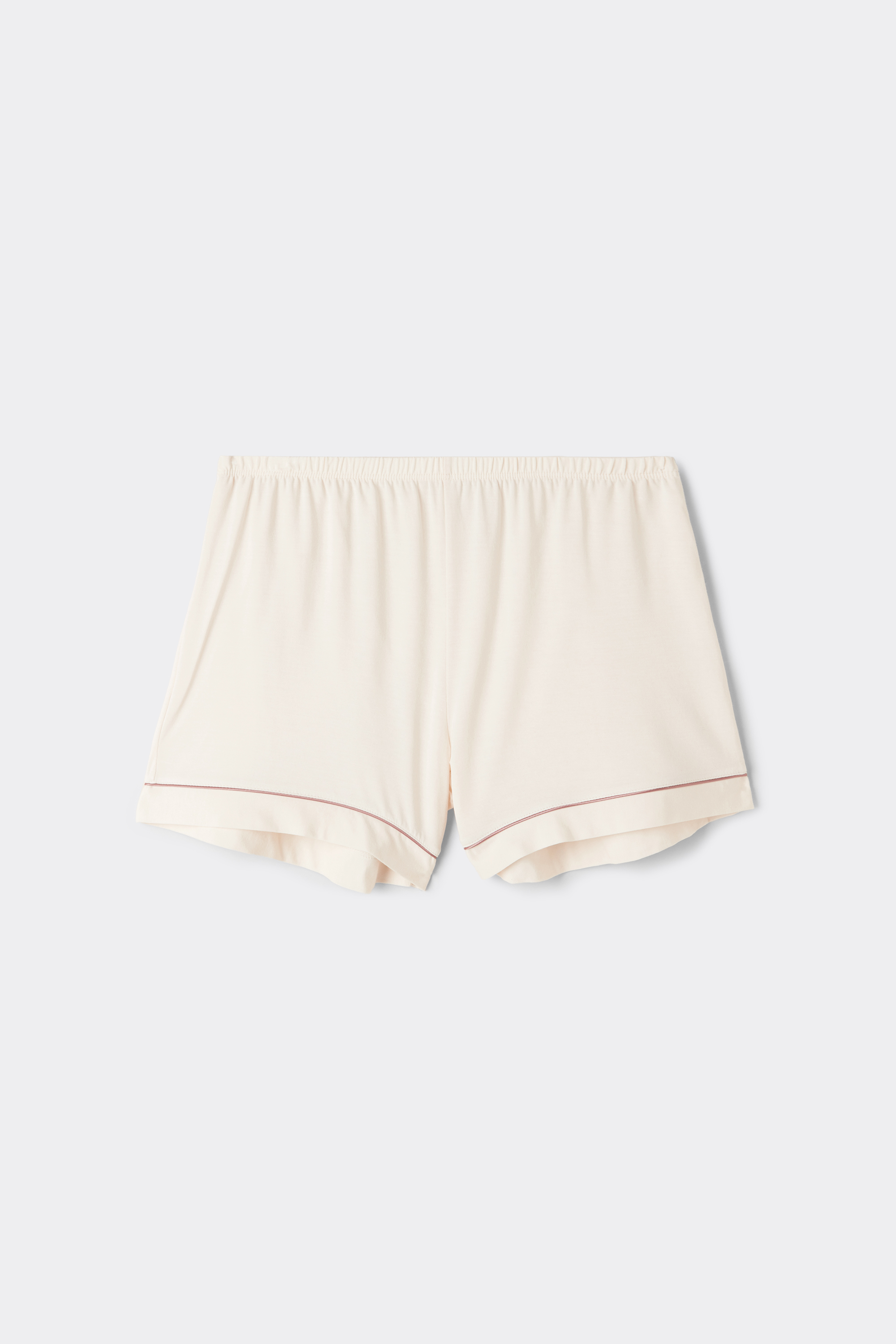 Pantaloncino in Modal con Profili a Contrasto