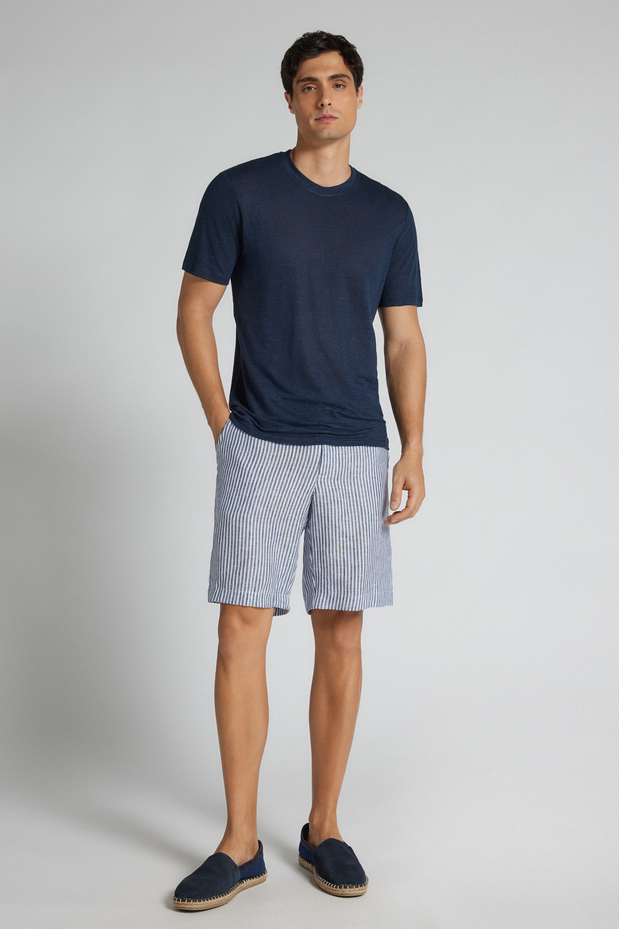 Pantaloni Corti in 100% Lino