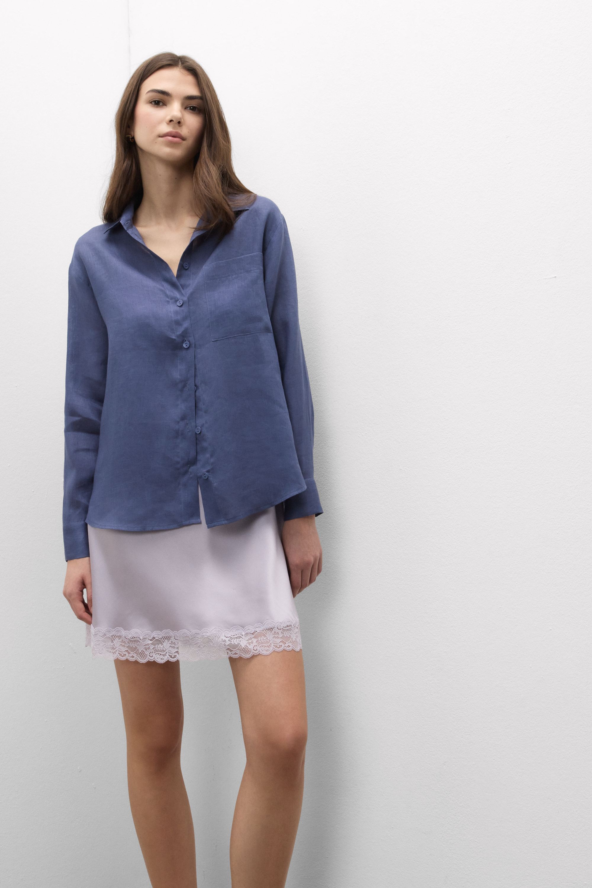 Camicia in Tela di Lino The Pure Linen