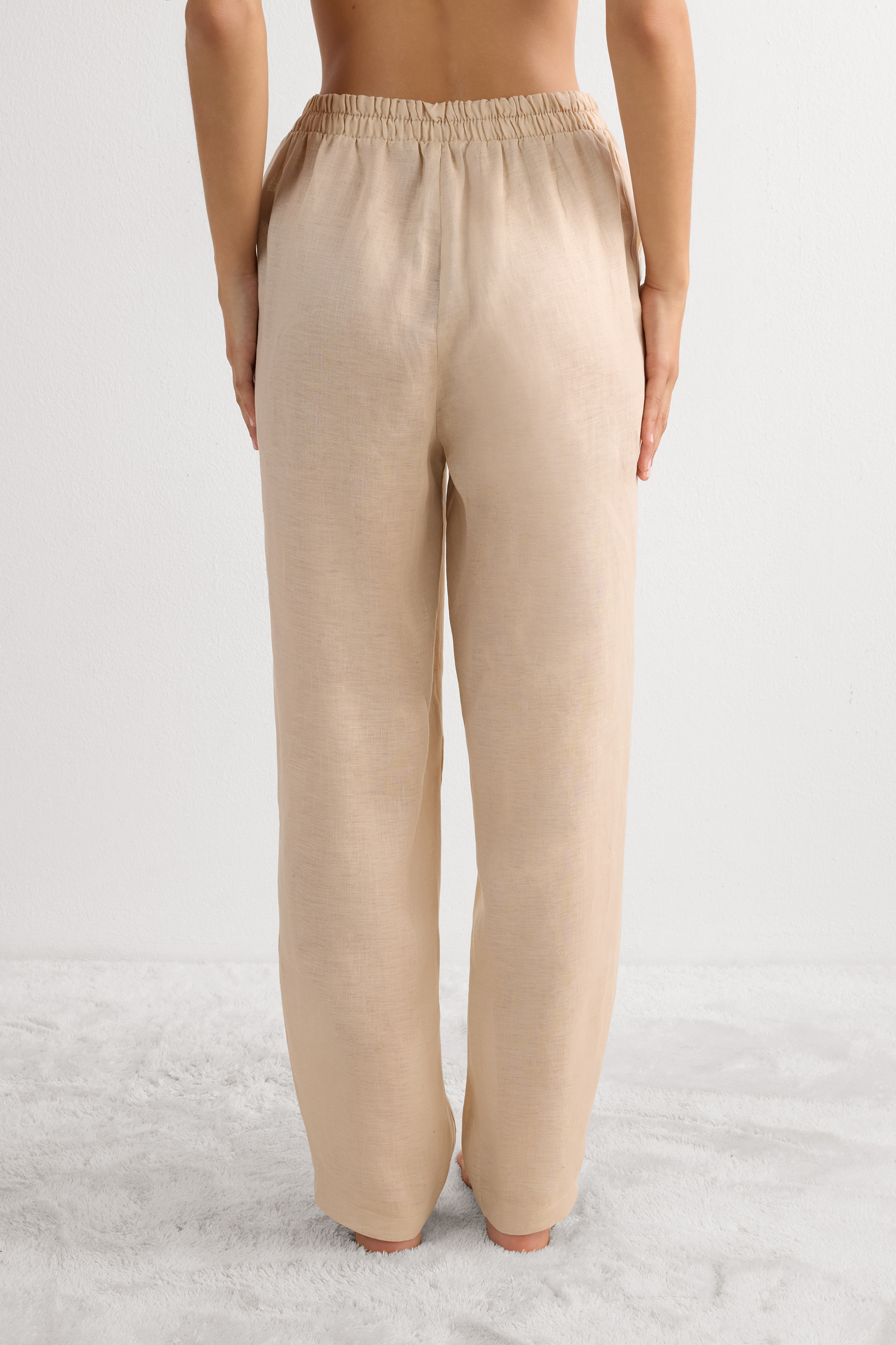 Pantalone in Tela di Lino The Pure Linen