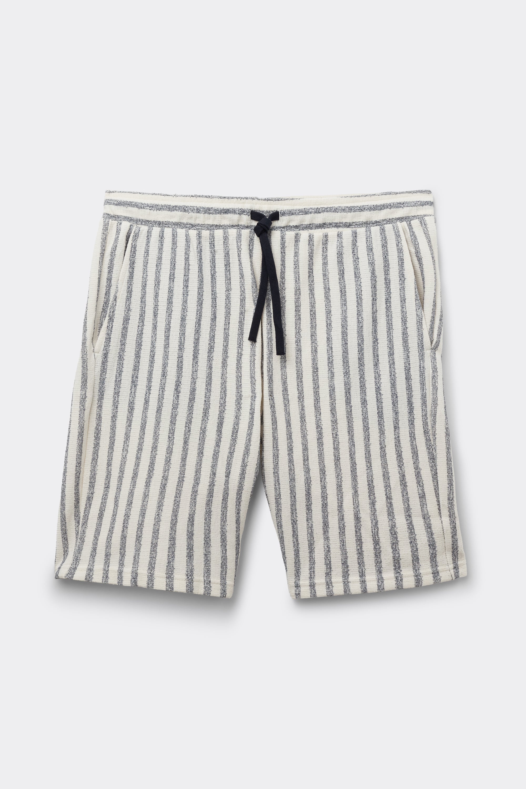 Pantalone Corto in Felpa a Righe Verticali