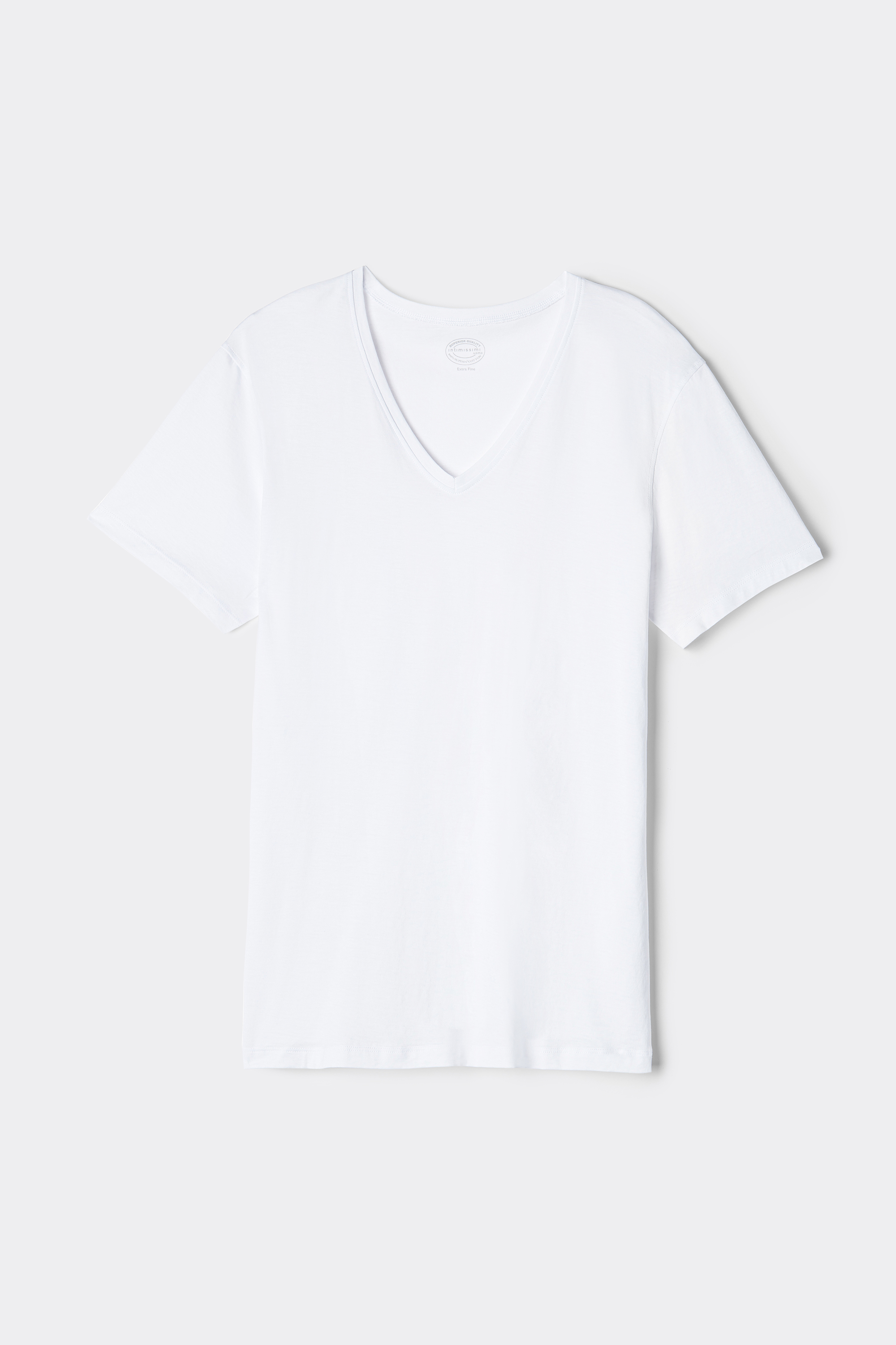 T-Shirt Scollo V in Cotone Superior Extrafine