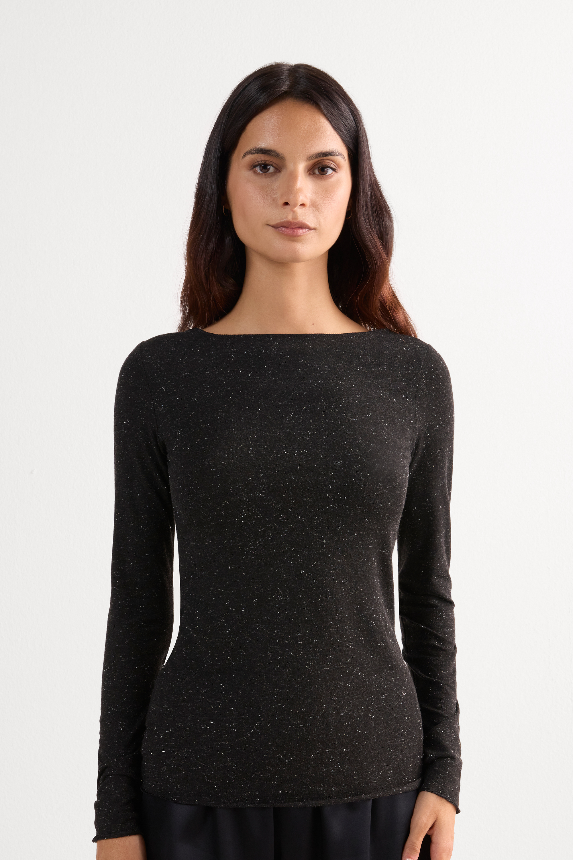 Maglia Girocollo in Modal Light con Cashmere Lam&egrave;