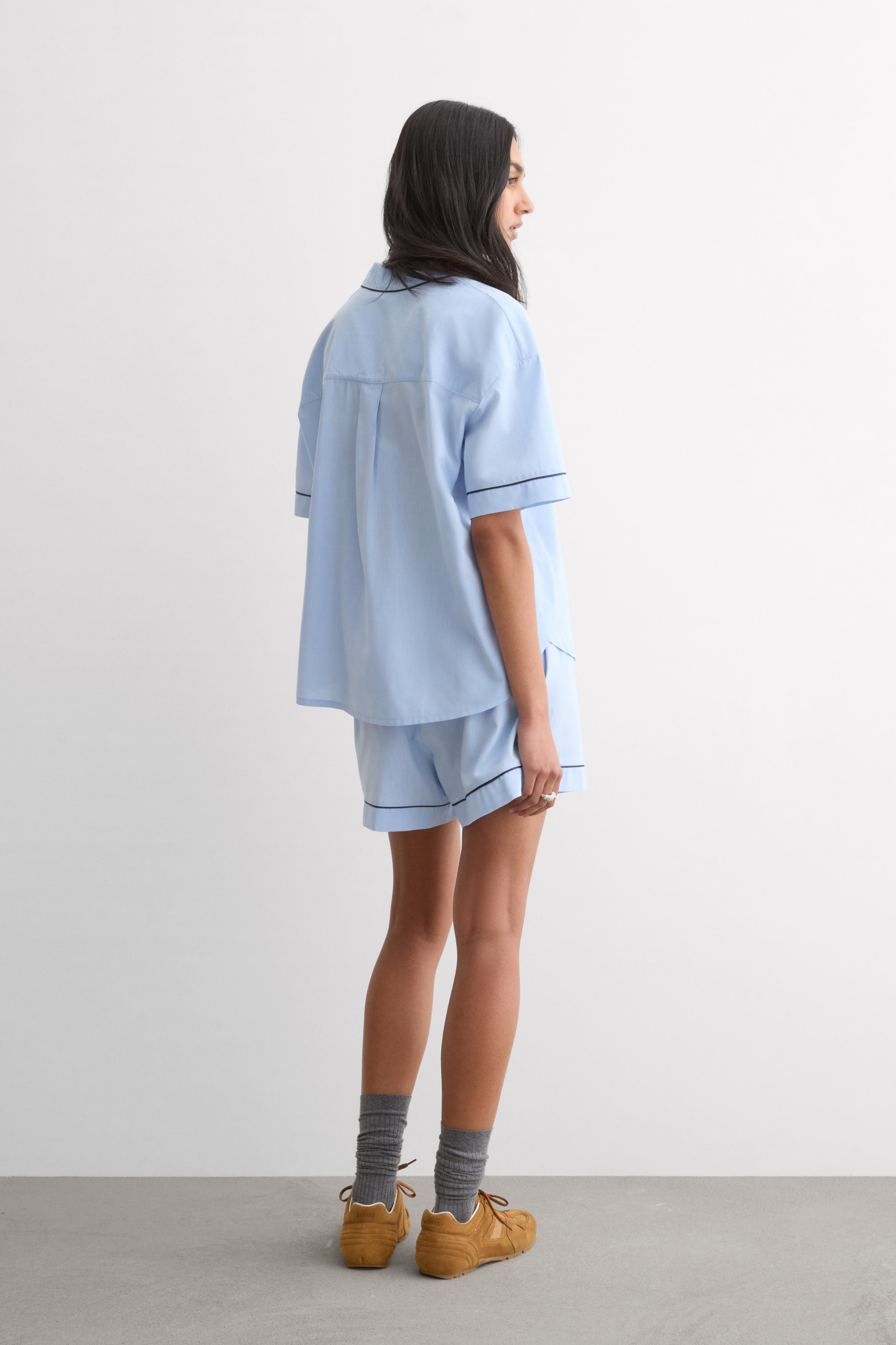Pigiama Corto in Cotone e Modal Chambray NI