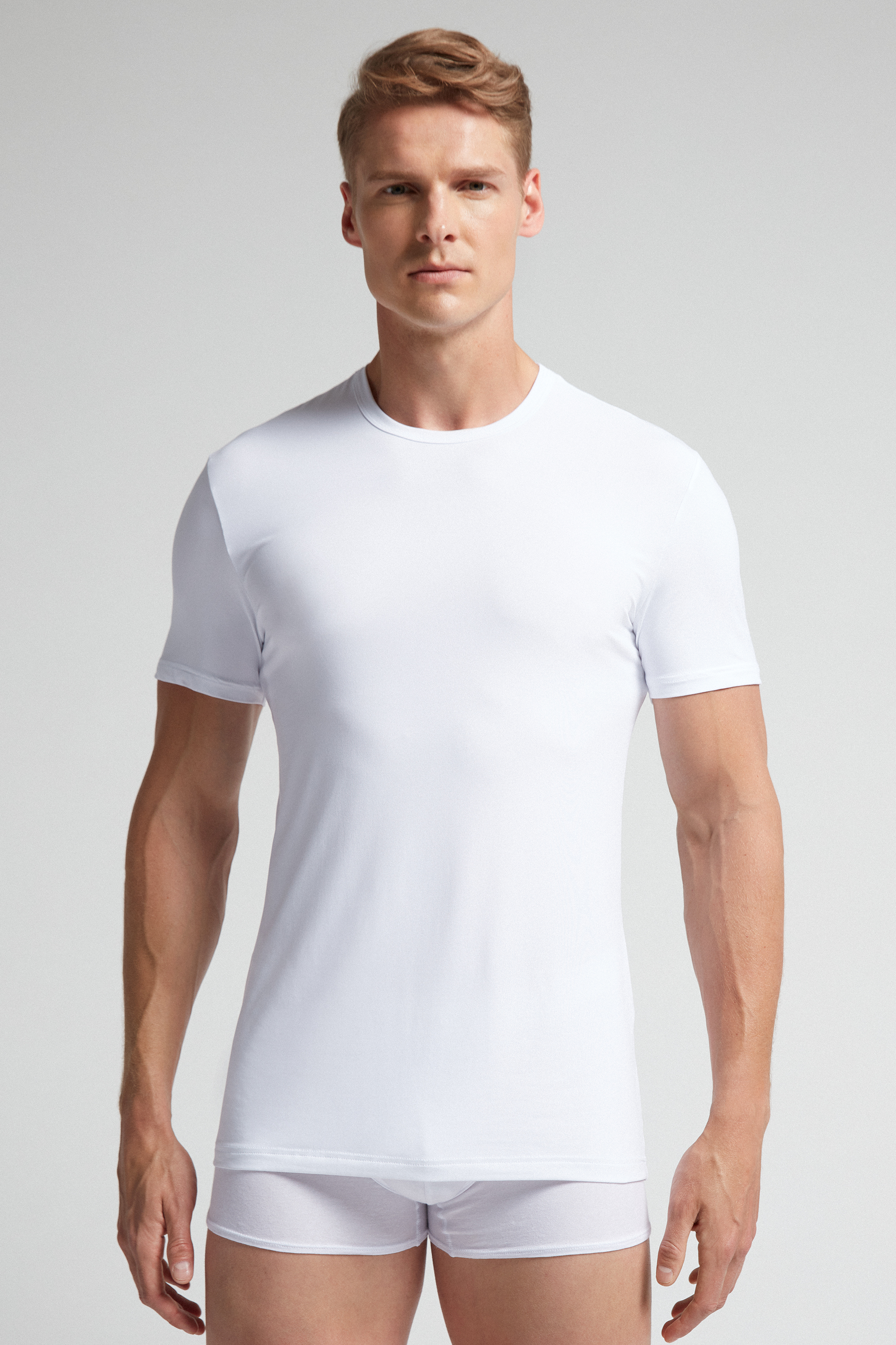 T-shirt in Microfibra