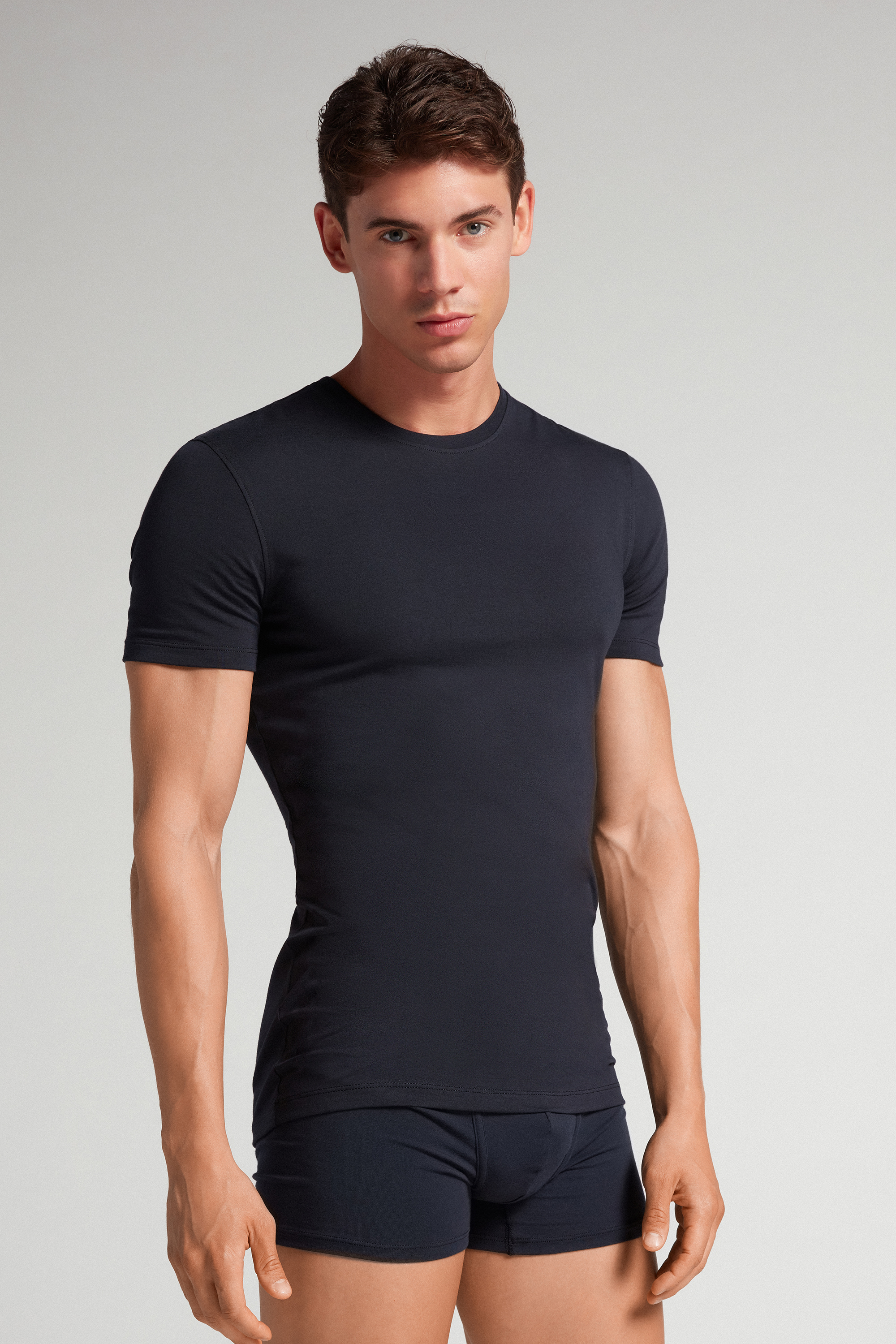 T-Shirt in Cotone Superior Elasticizzato