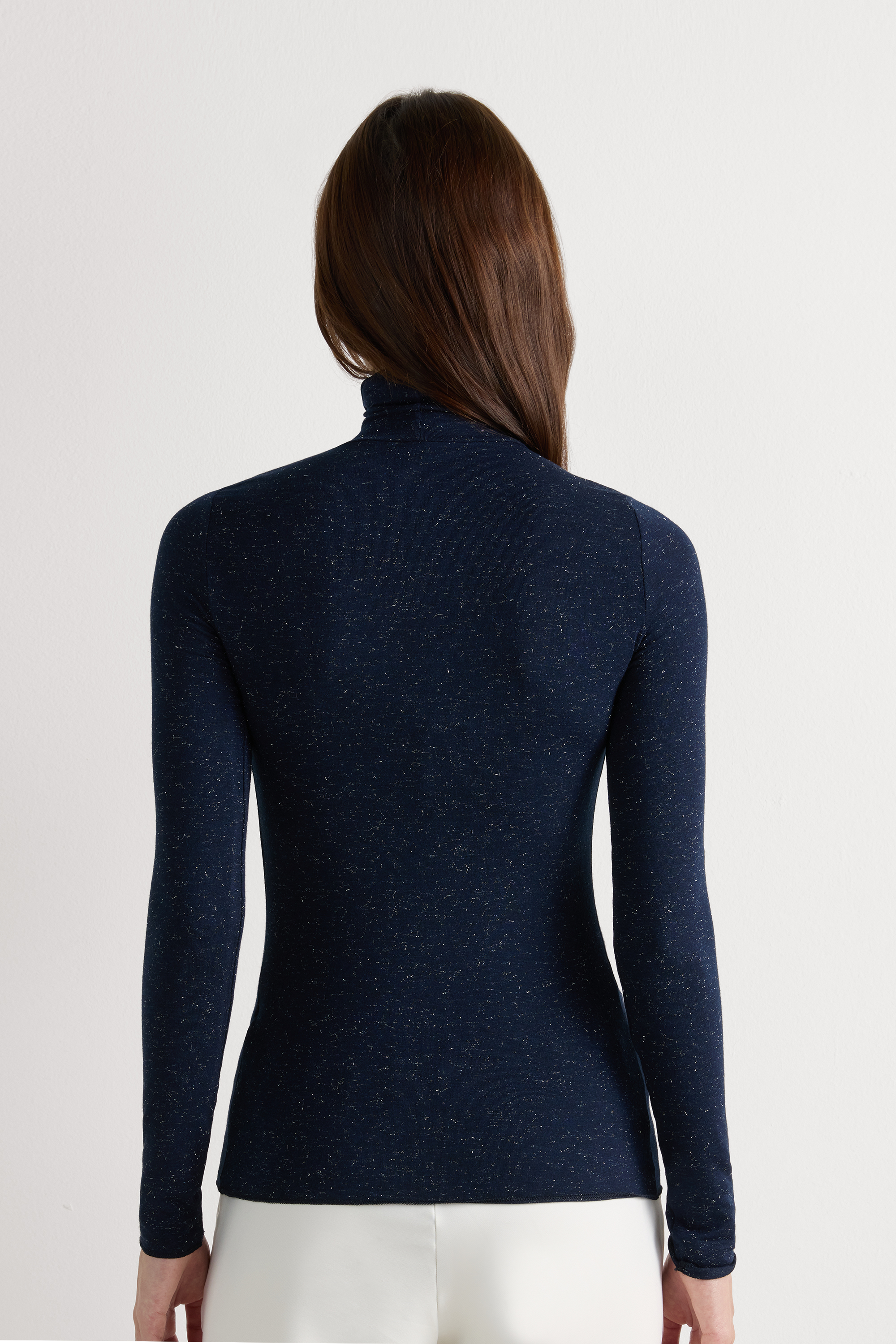 Maglia Collo Alto in Modal Light con Cashmere Lam&egrave;