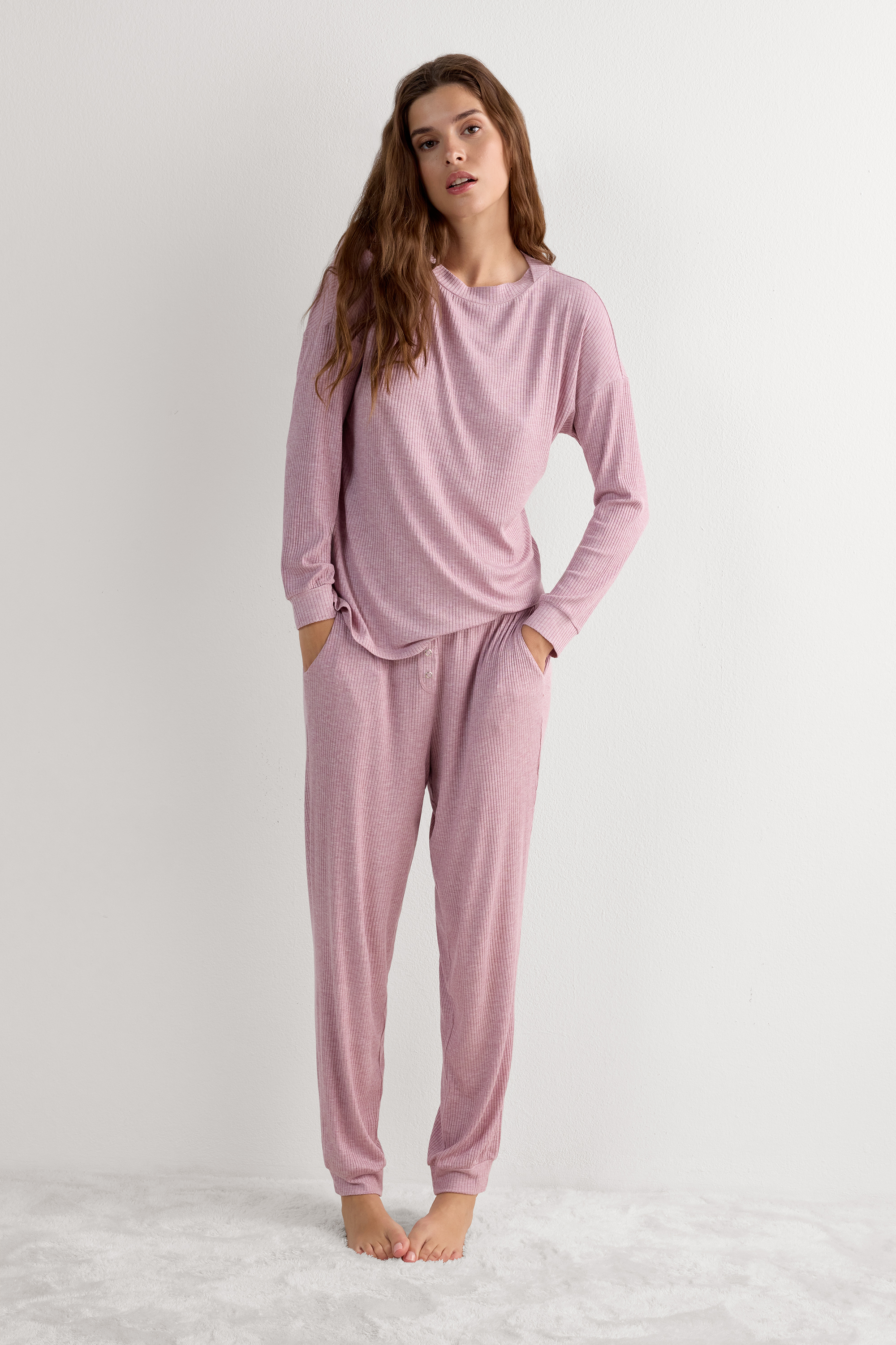 Maglia Manica Lunga con Scollo a Barchetta in Modal Chic Comfort